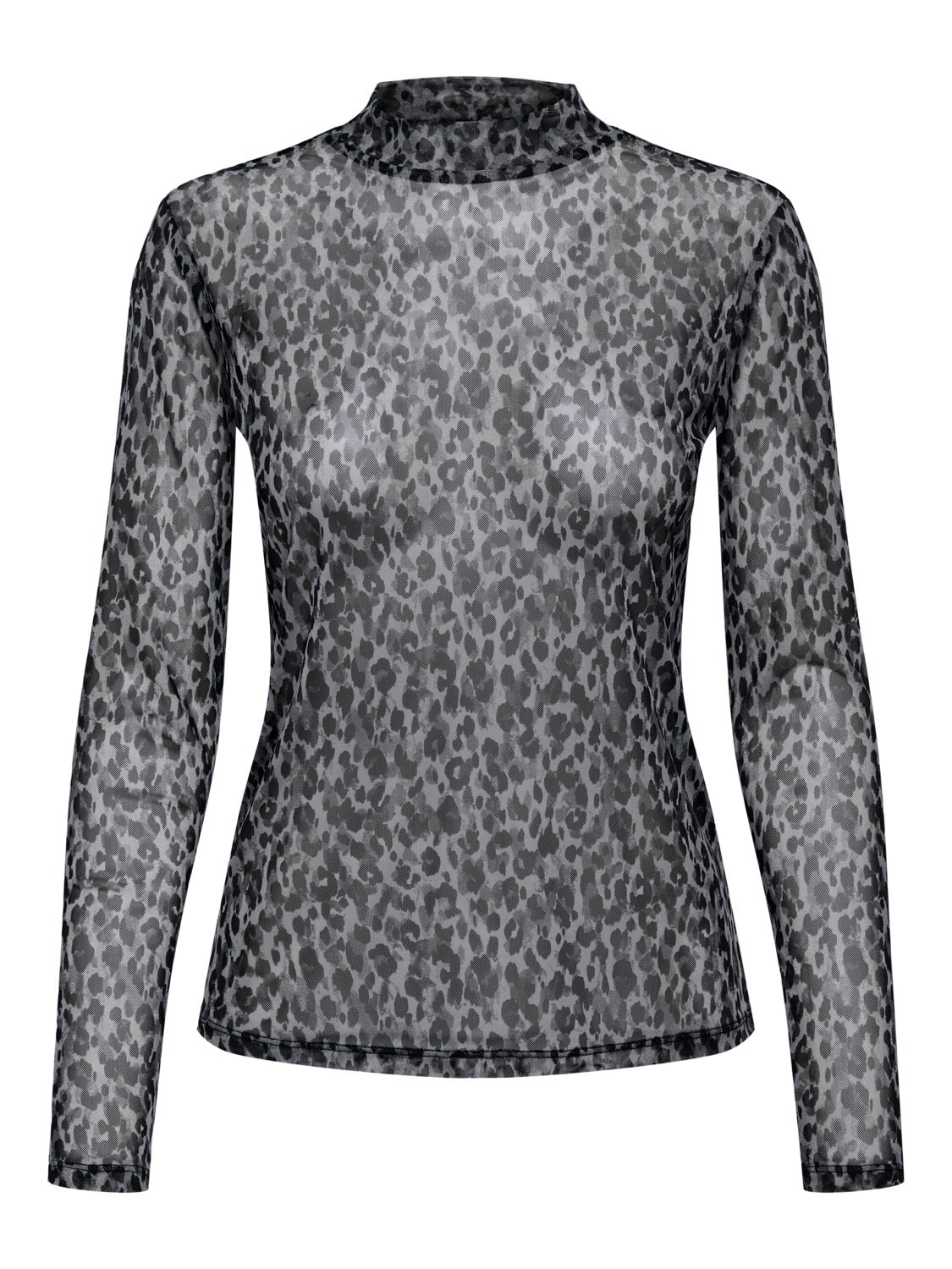 Highneck mesh Long Sleeved Top