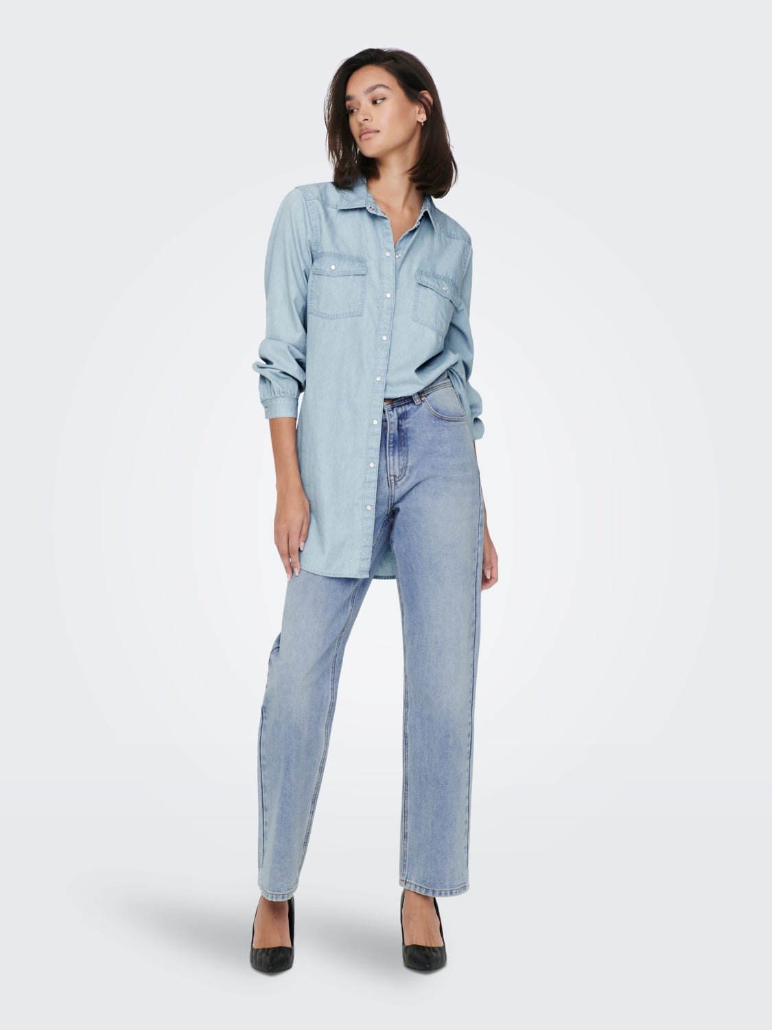 JDYDICHTE HW WIDE LB DNM NOOS