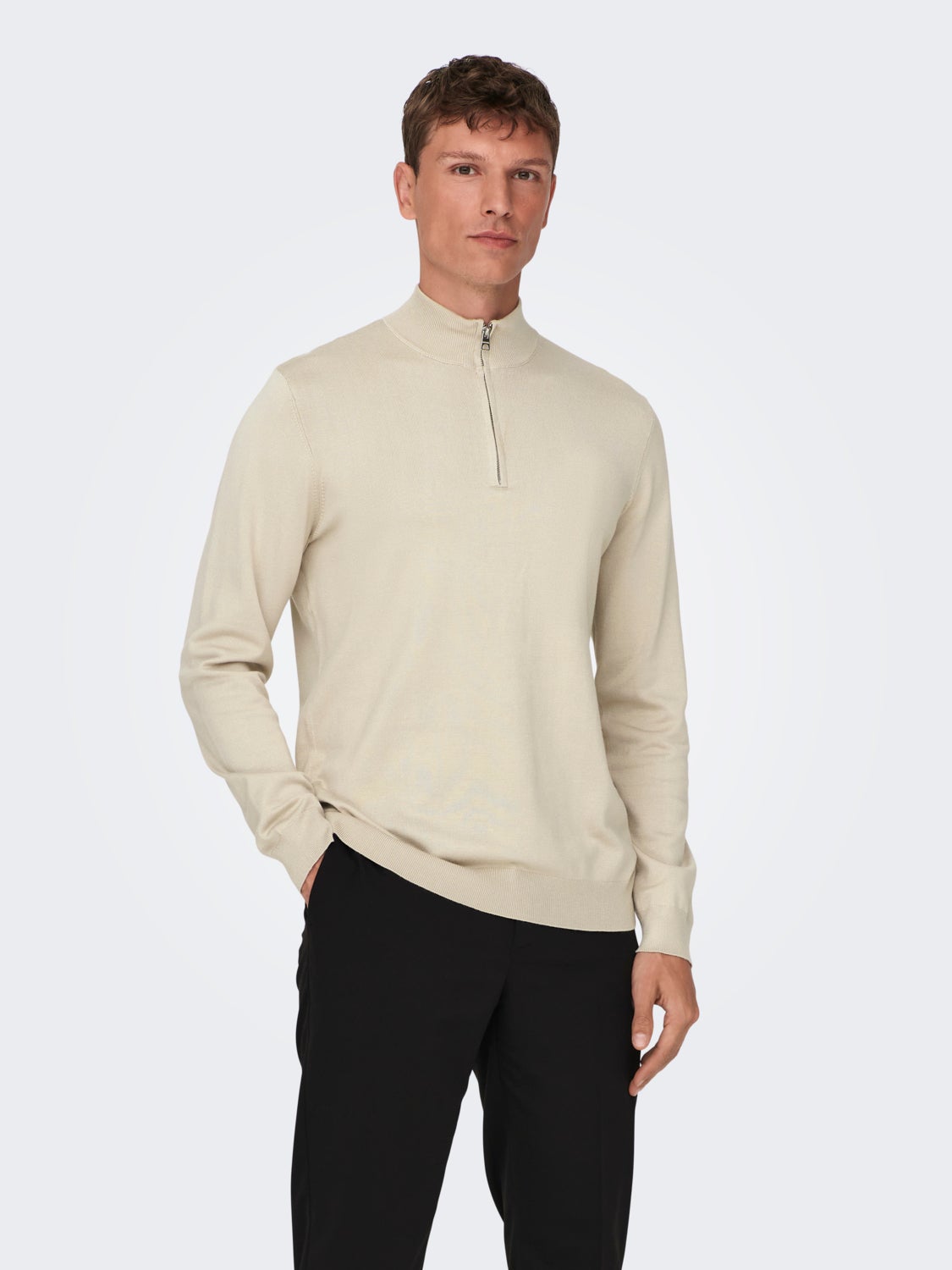 High neck knitted Pullover