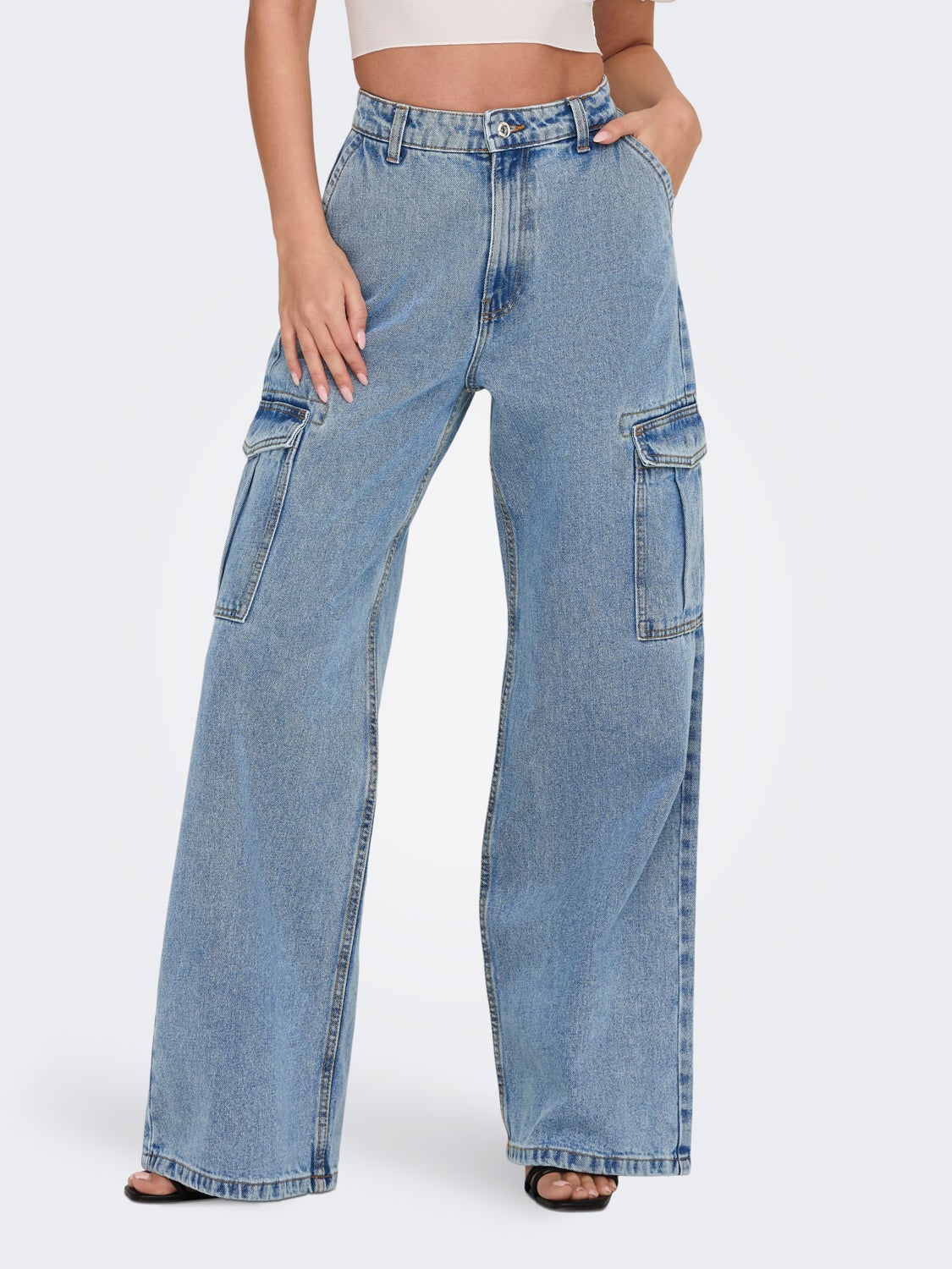 ONLHOPE EX HW WIDE CARGO DNM JEANS ADD