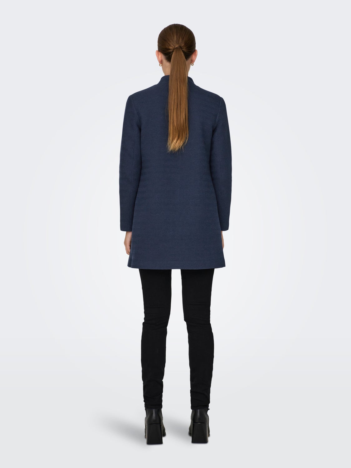 Coat with high collar