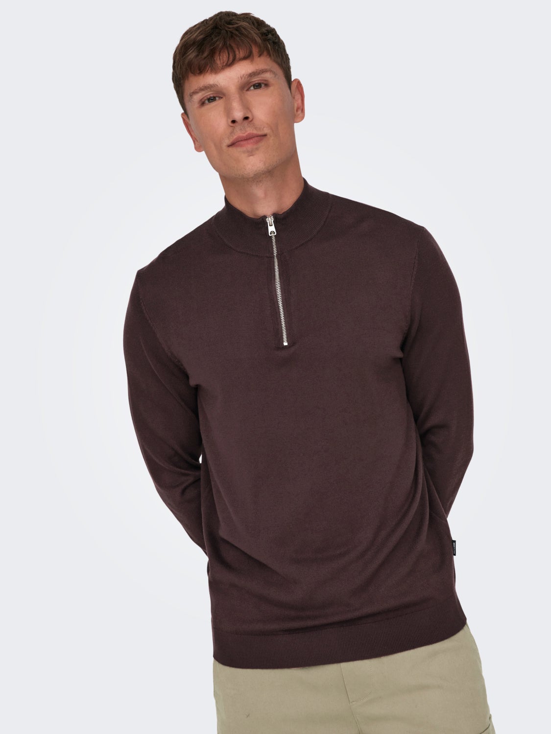 High neck knitted Pullover