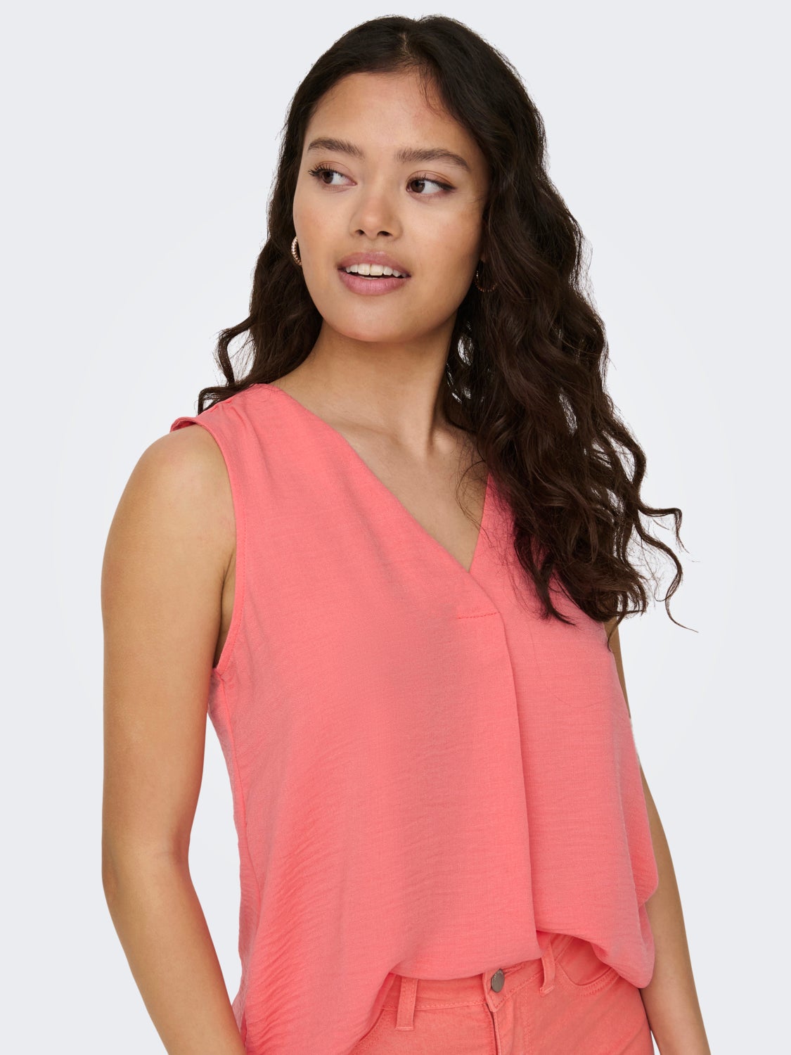 Regular Fit V-Neck Top