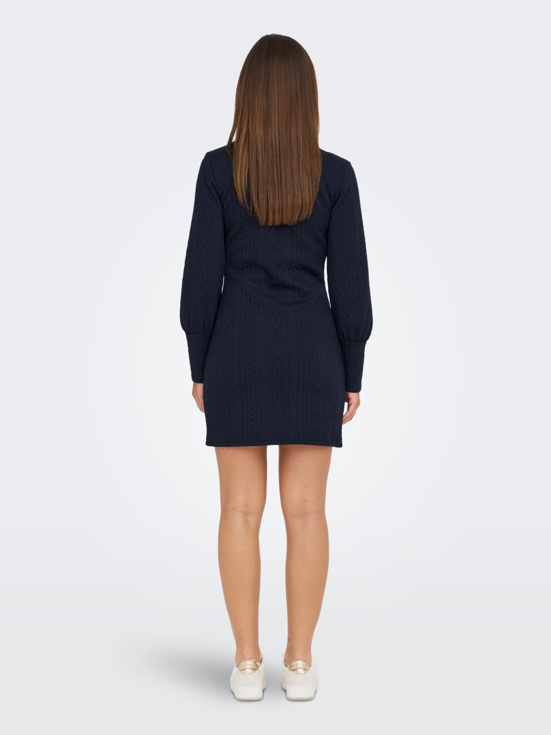 MINI O-NECK DRESS WITH LONG SLEEVES