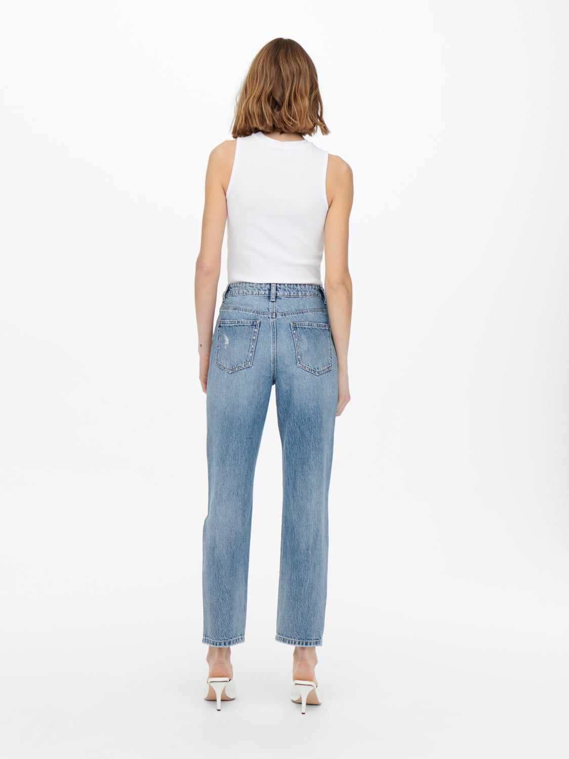 ONLFine life highwaist ankle Straight fit jeans