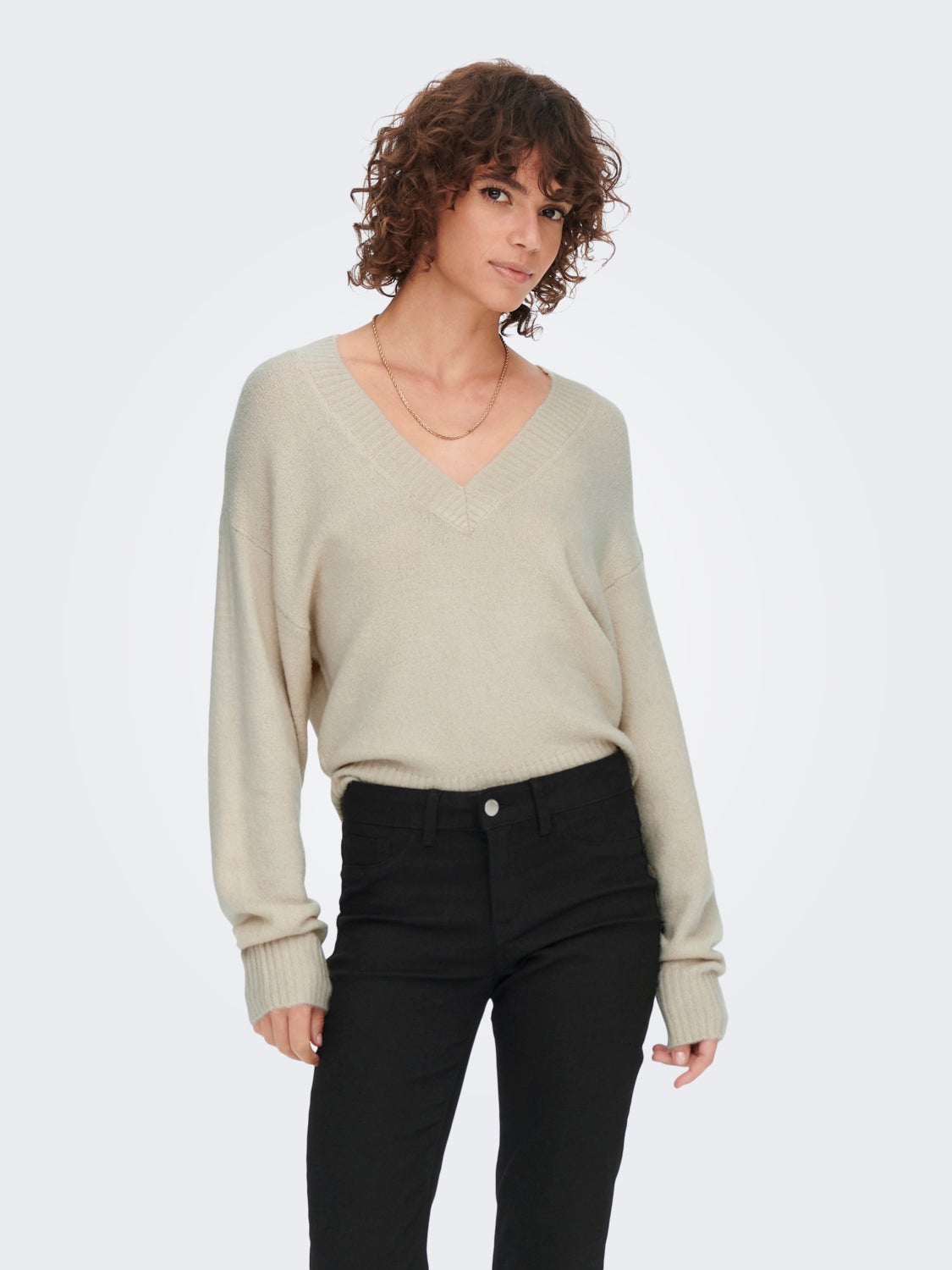V-neck Knitted Pullover