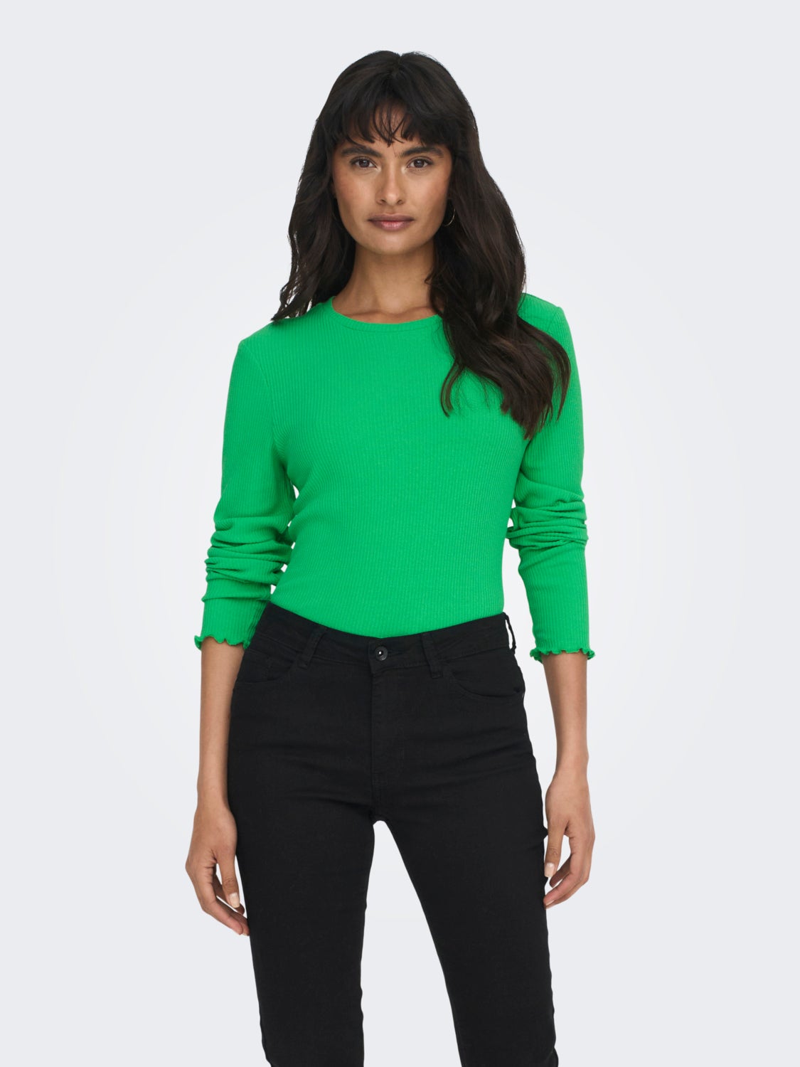 Long sleeve rib top