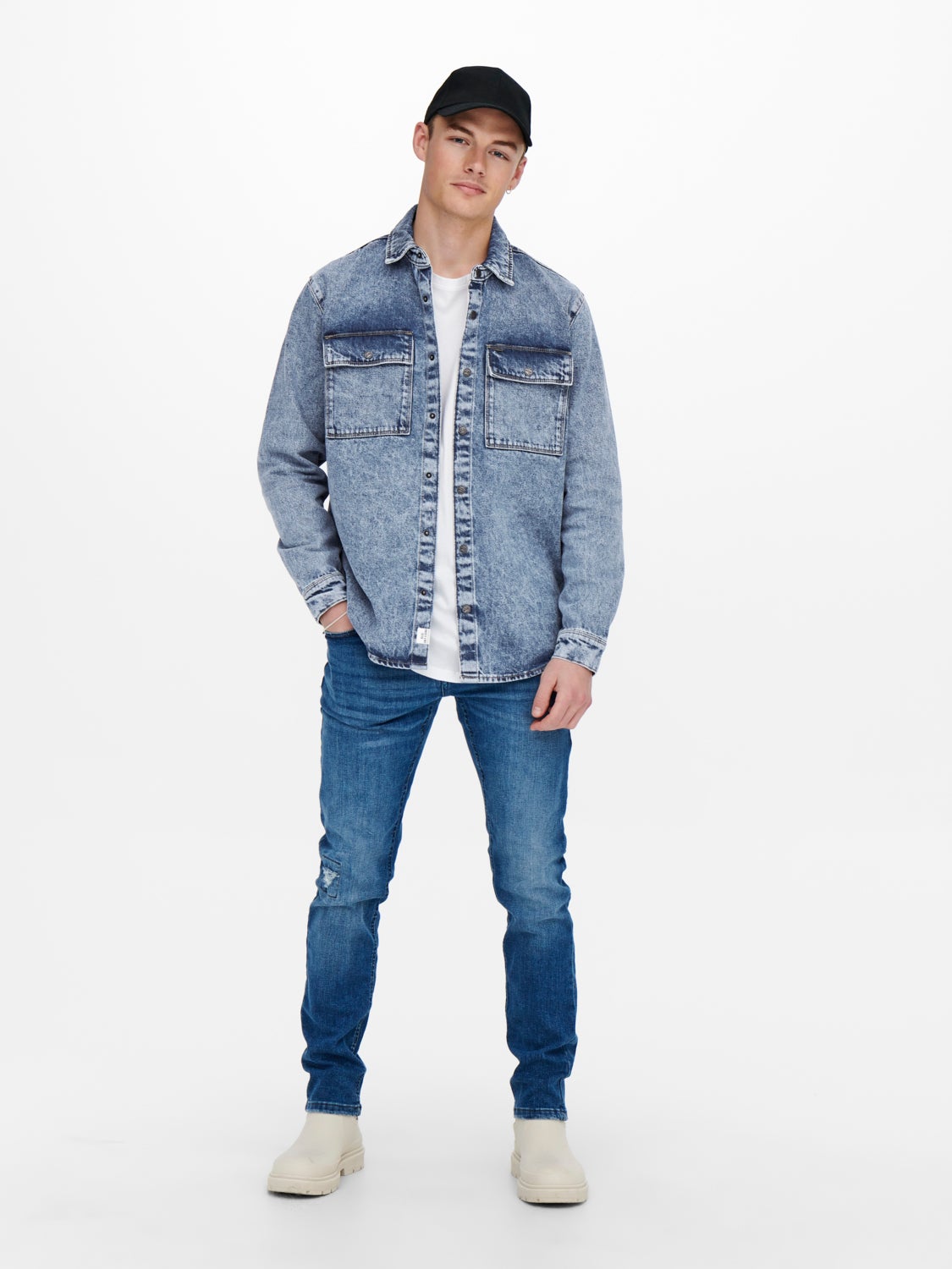 Denim overshirt
