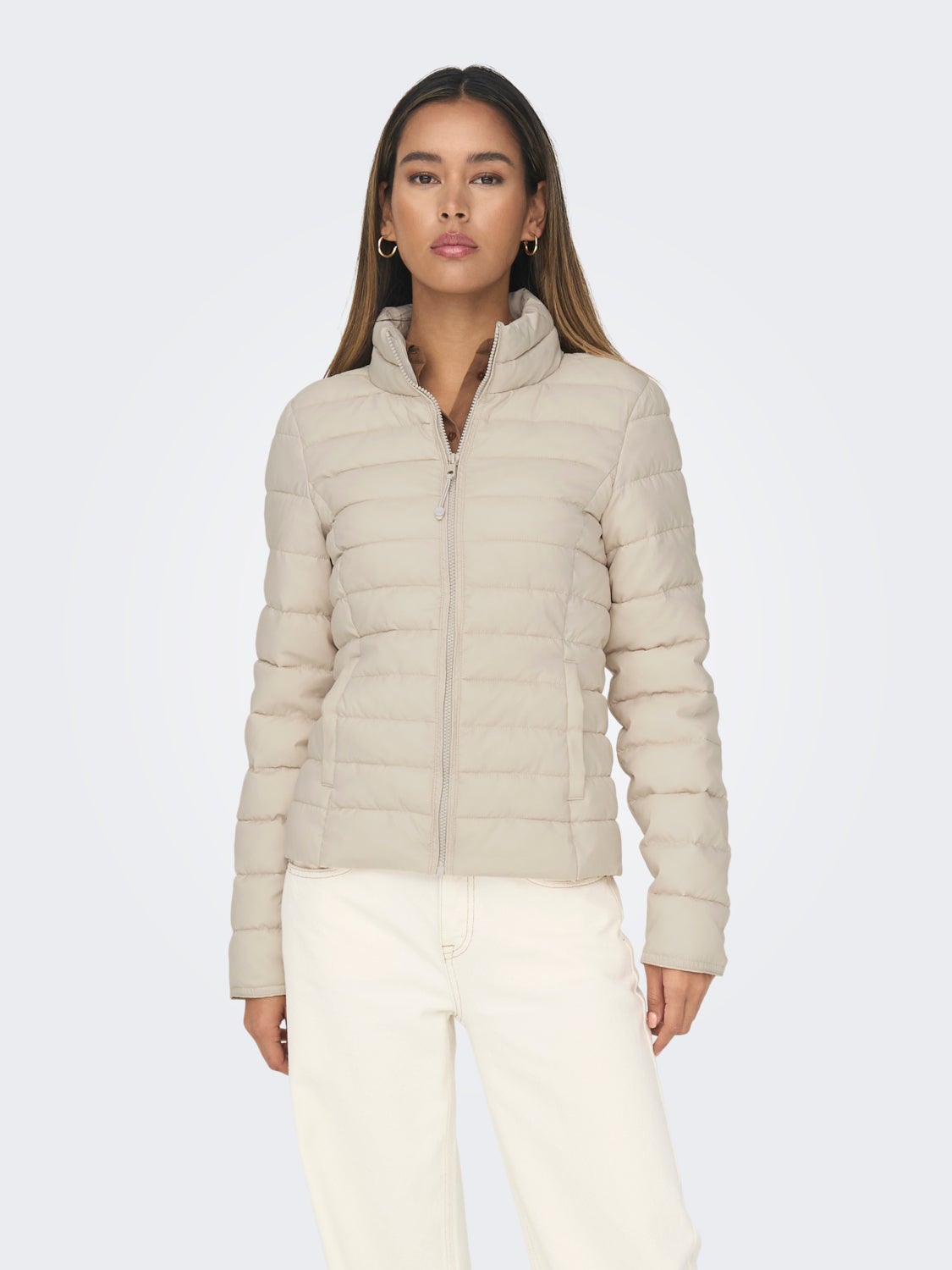 Jacket with high neck