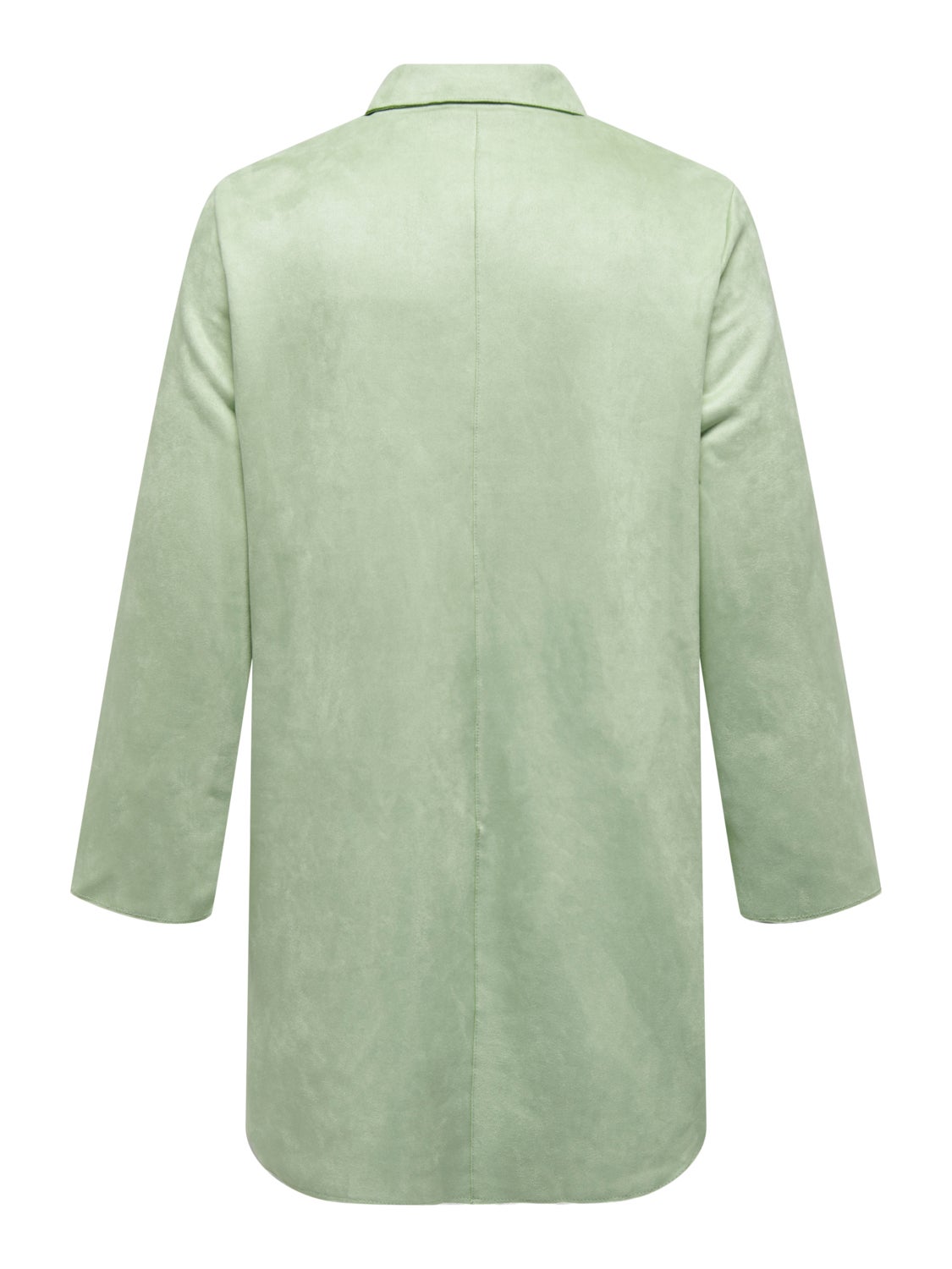 Curvy faux suede coat