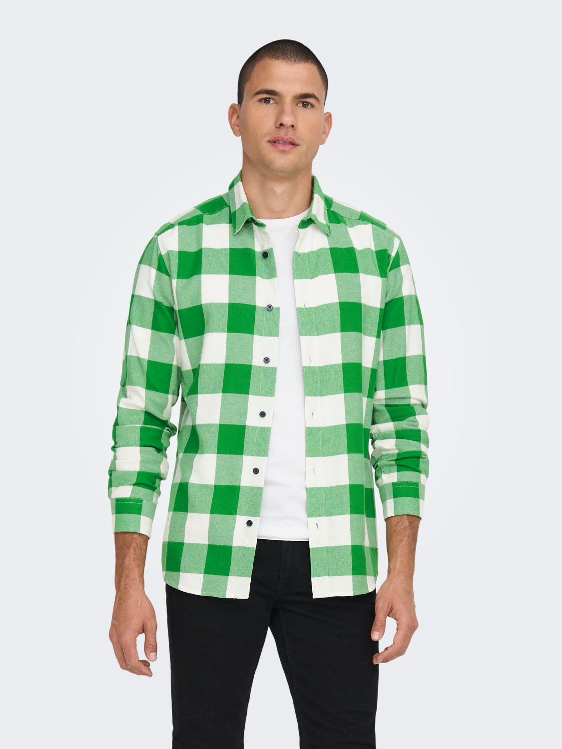 Slim fit checked shirt