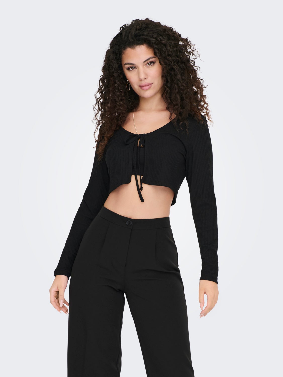 Cropped V-Neck Cardigan