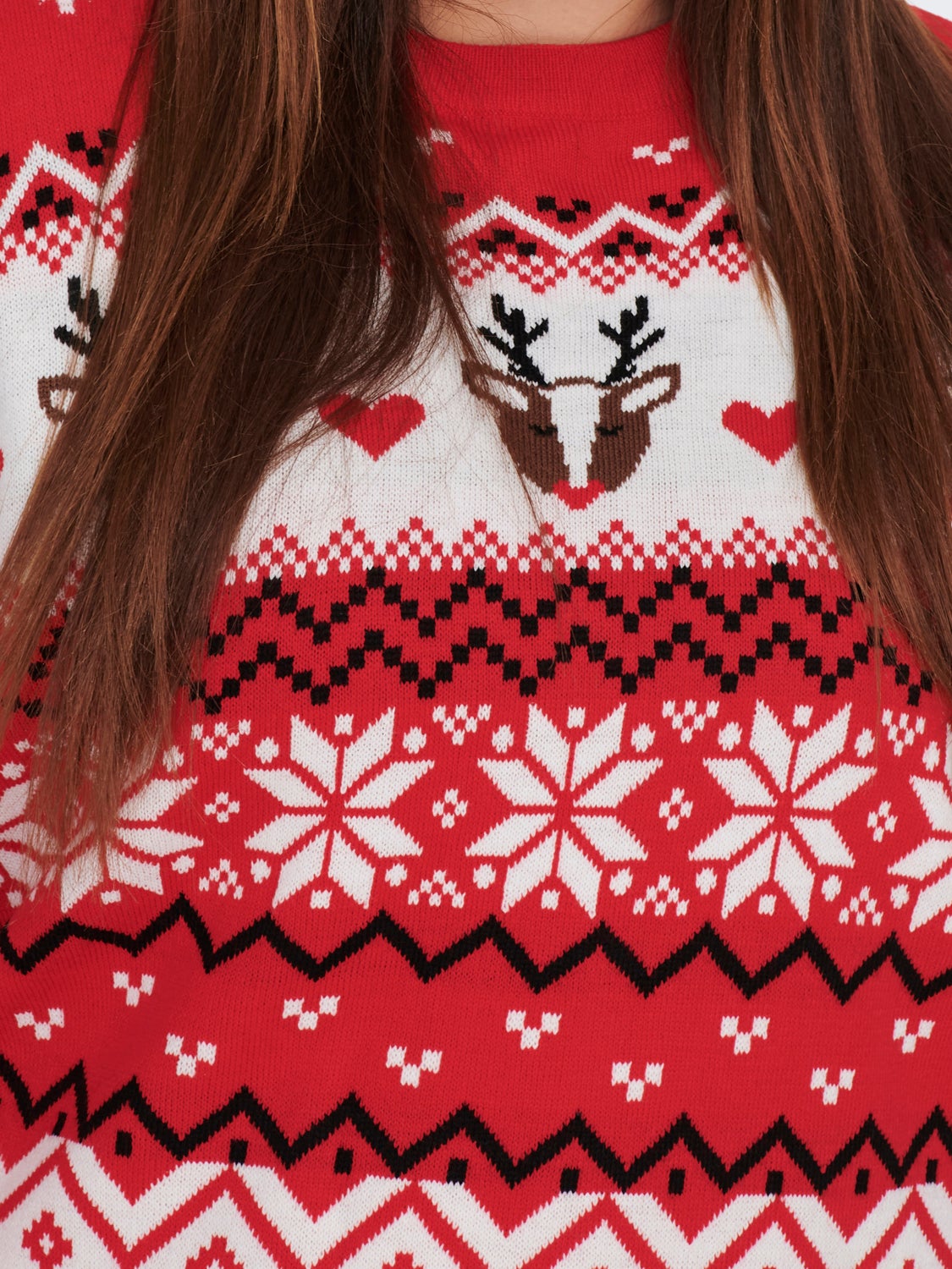 Curvy christmas knitted pullover