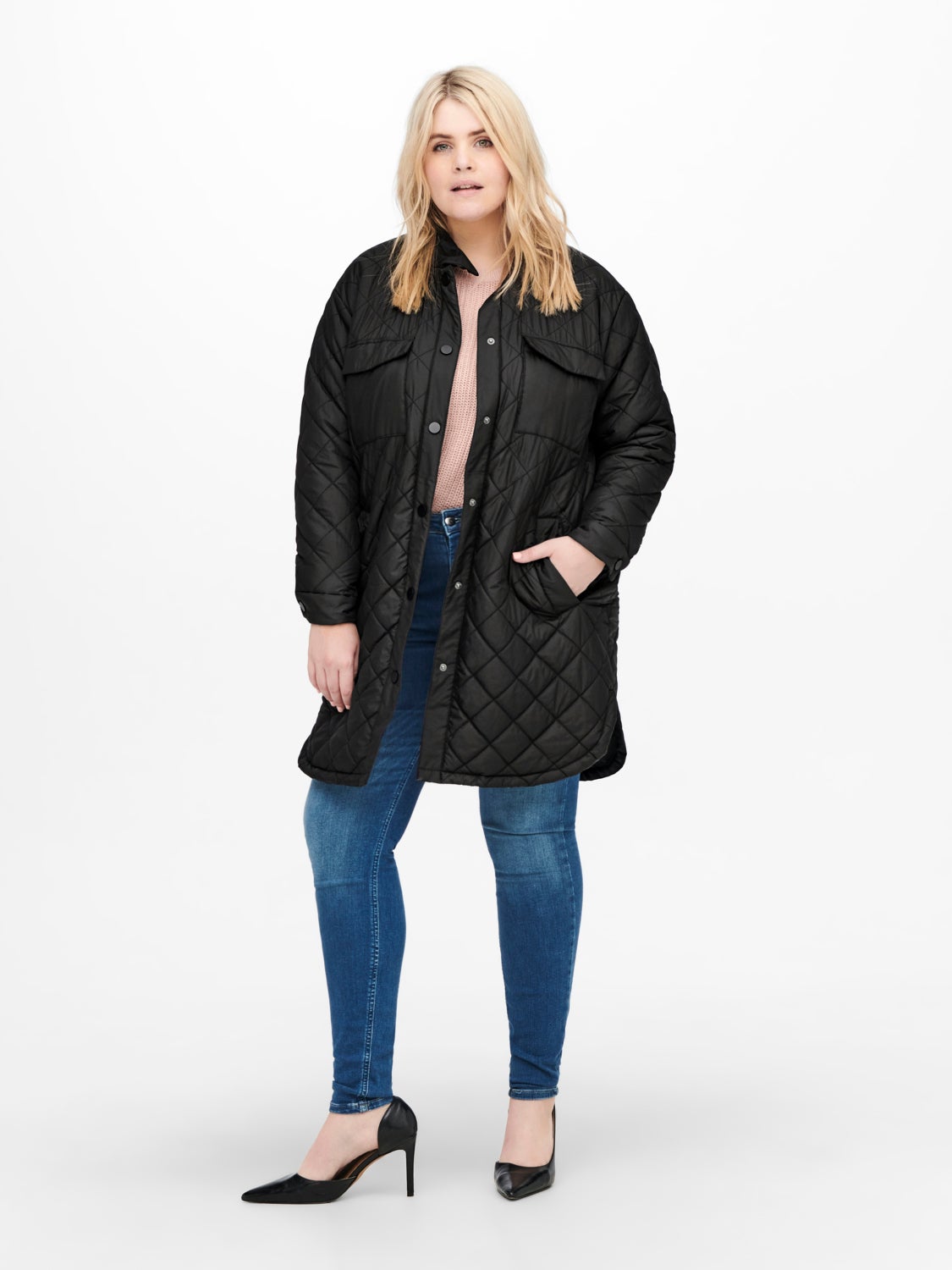Curvy quilted Shirt Jacket