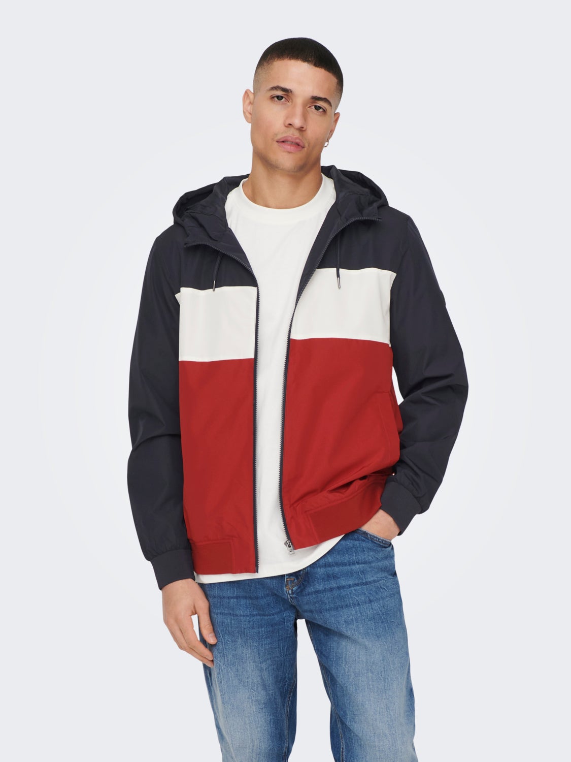 Shell jacket with hood
