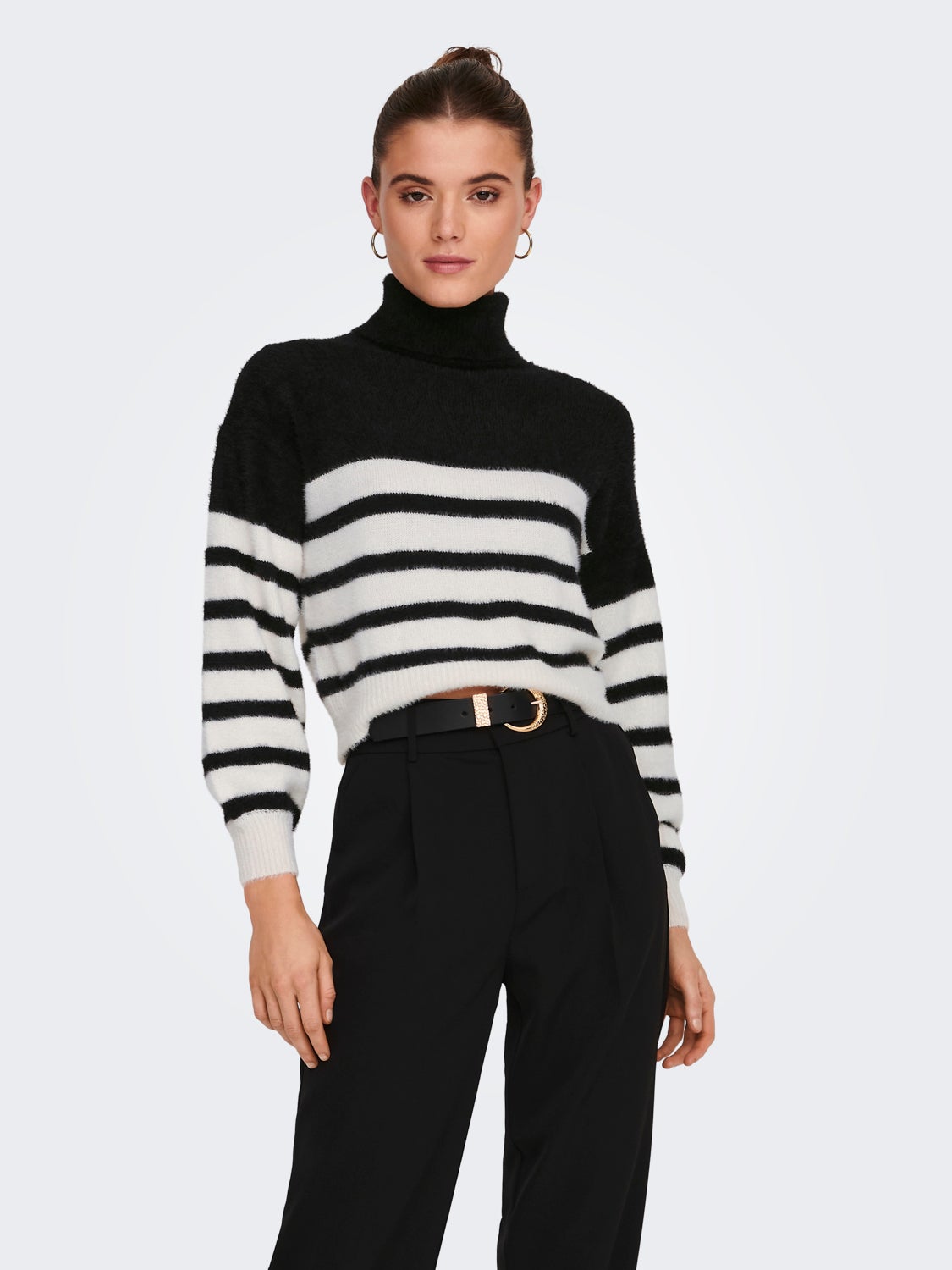 Striped rollneck Knitted Pullover