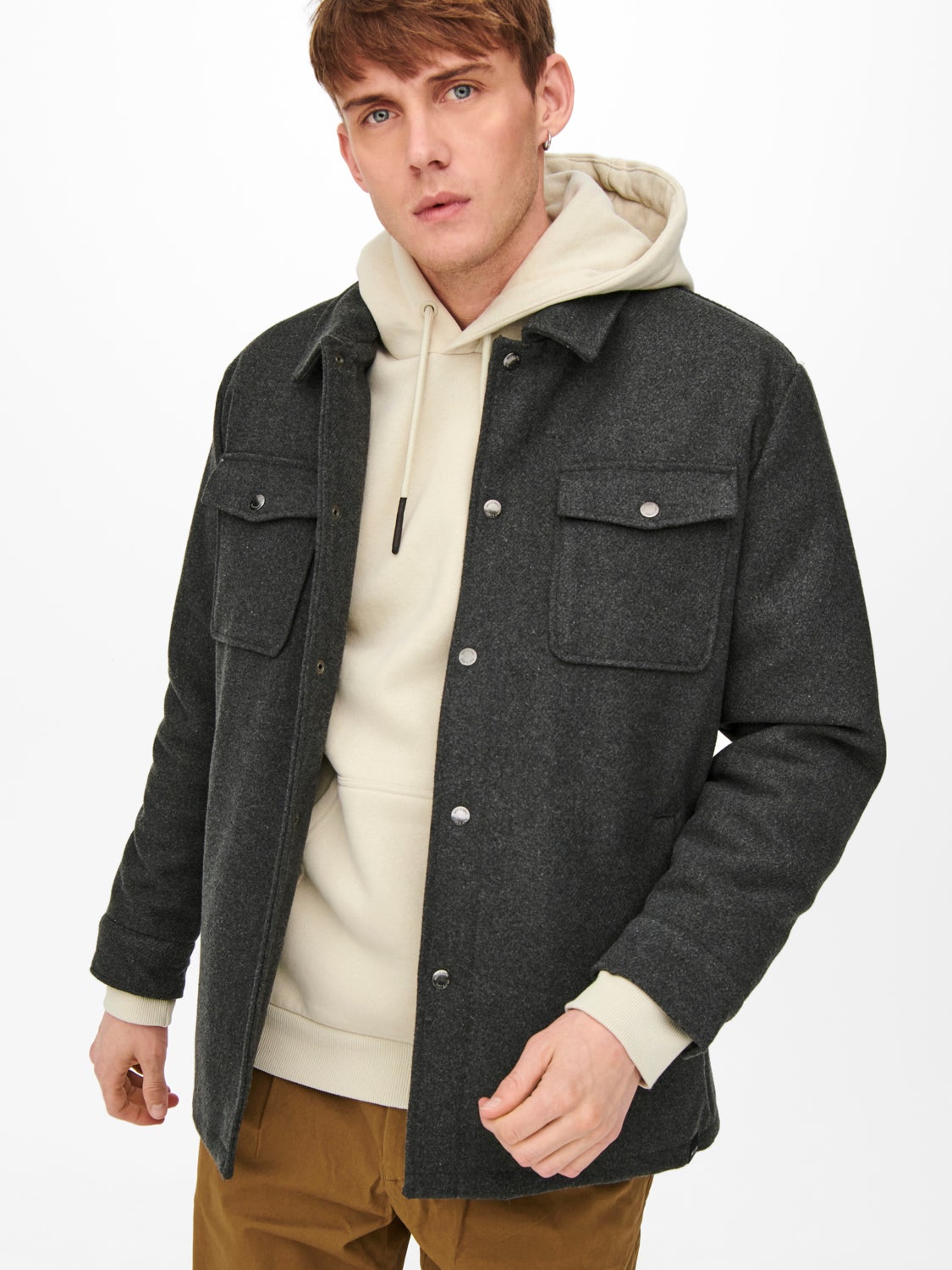 Loose Fit Wool Jacket