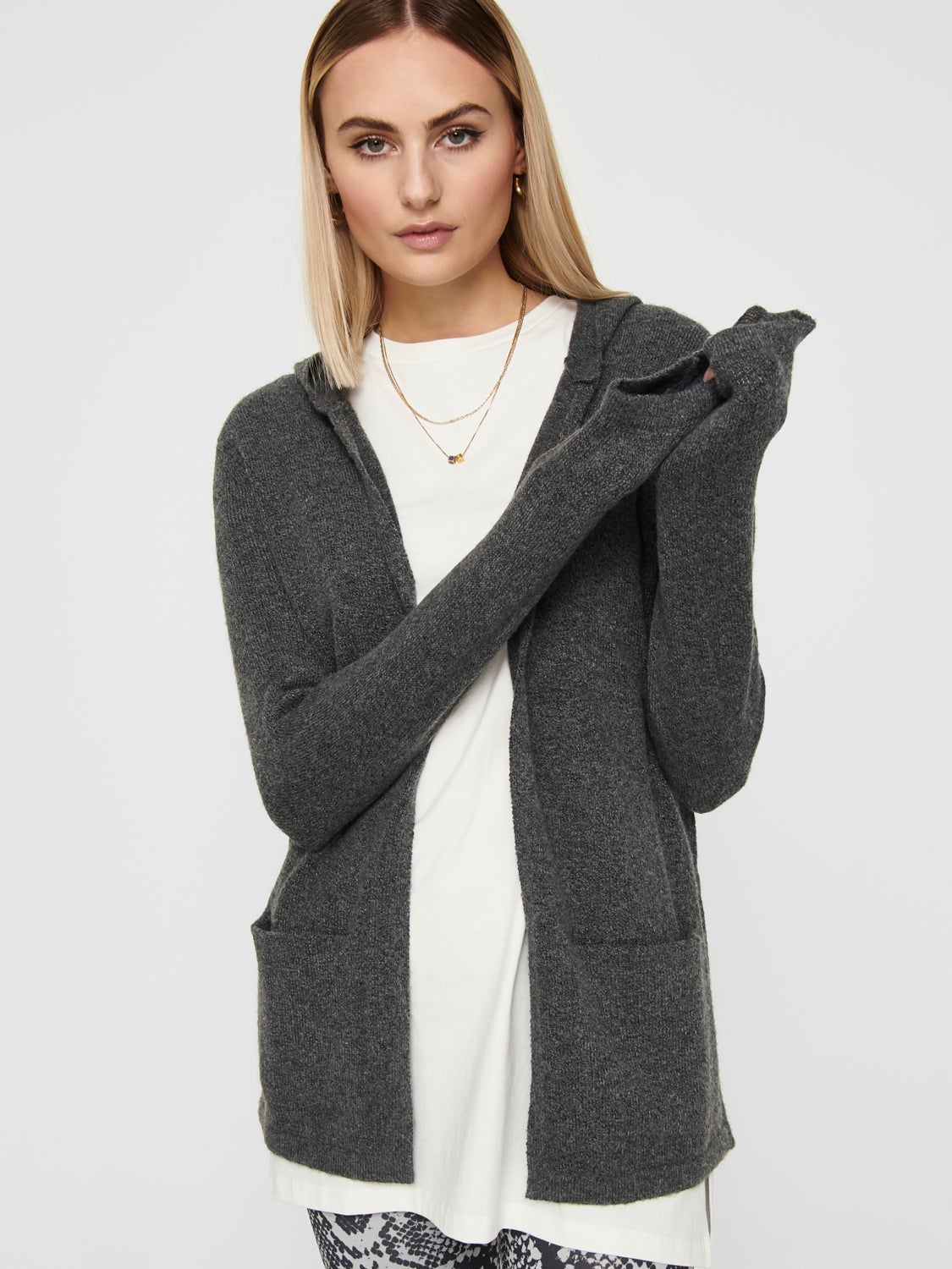 Hooded Knitted Cardigan