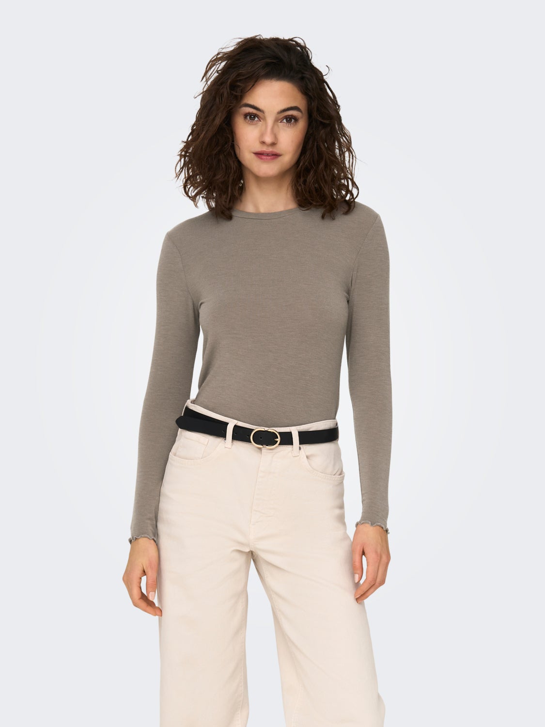 Wave edge Long sleeved top