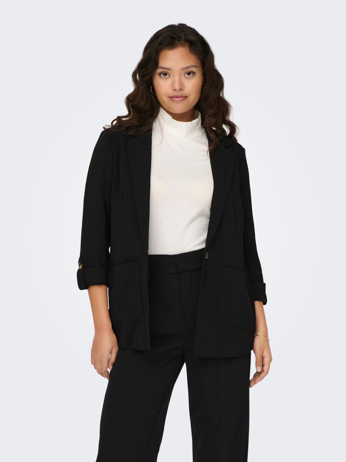 Classic solid color blazer