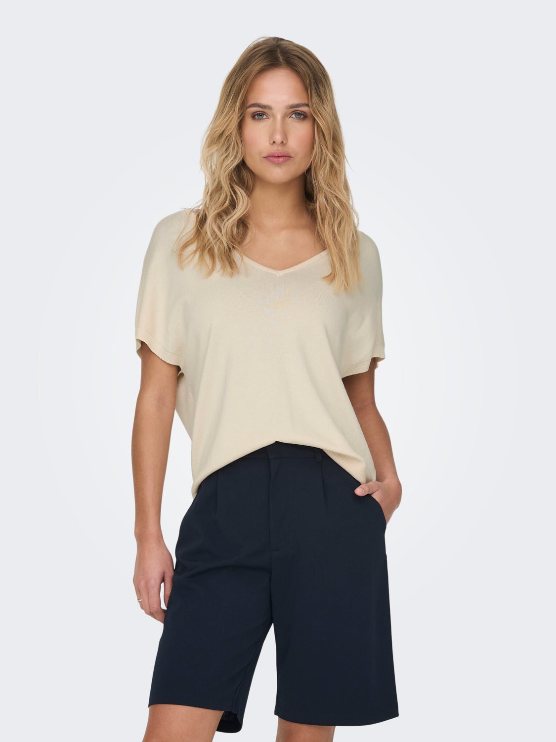 Loose Fit V-Neck Top