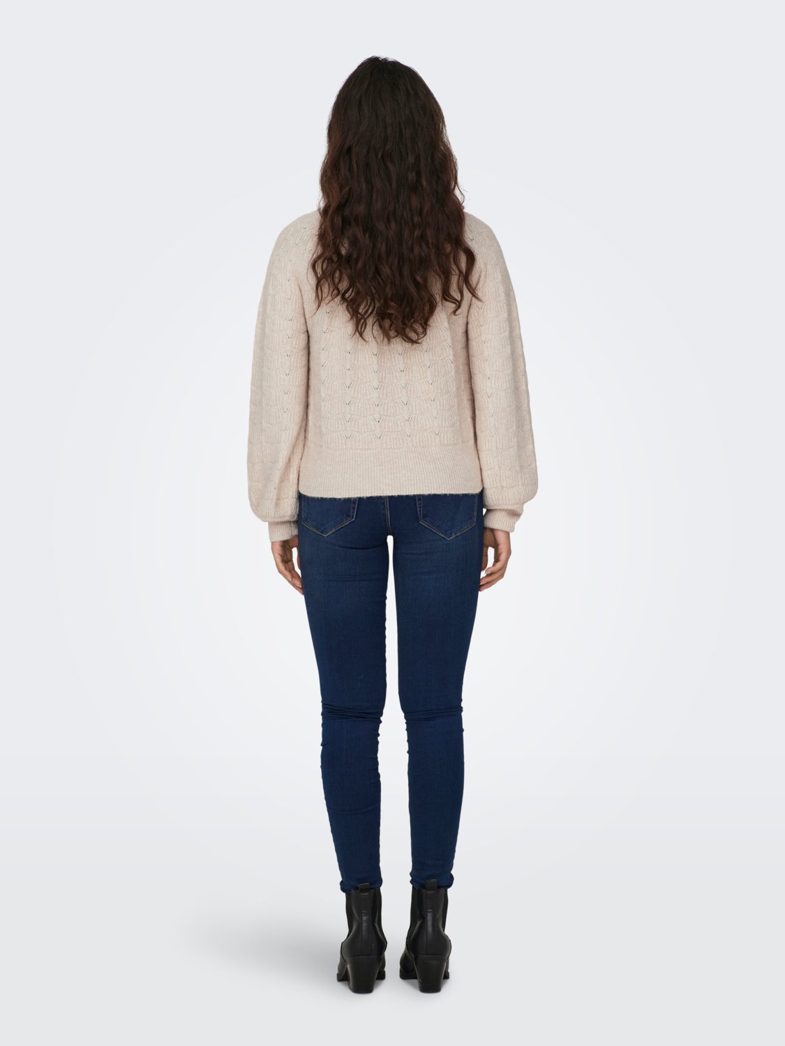 O-Neck High cuffs Balloon sleeves Pullover