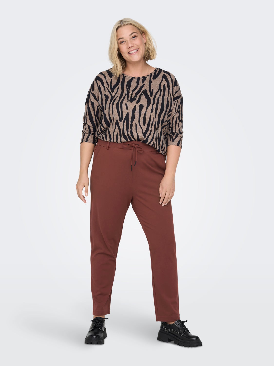 Curvy solid Trousers