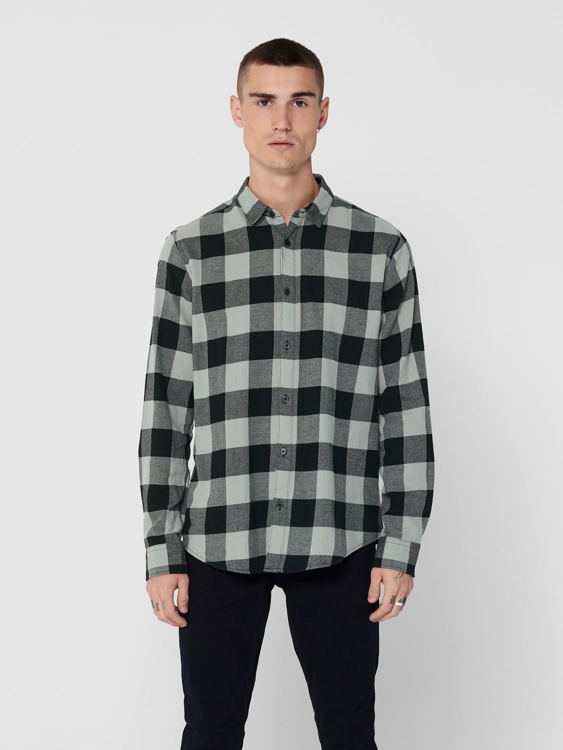 Slim fit checked shirt