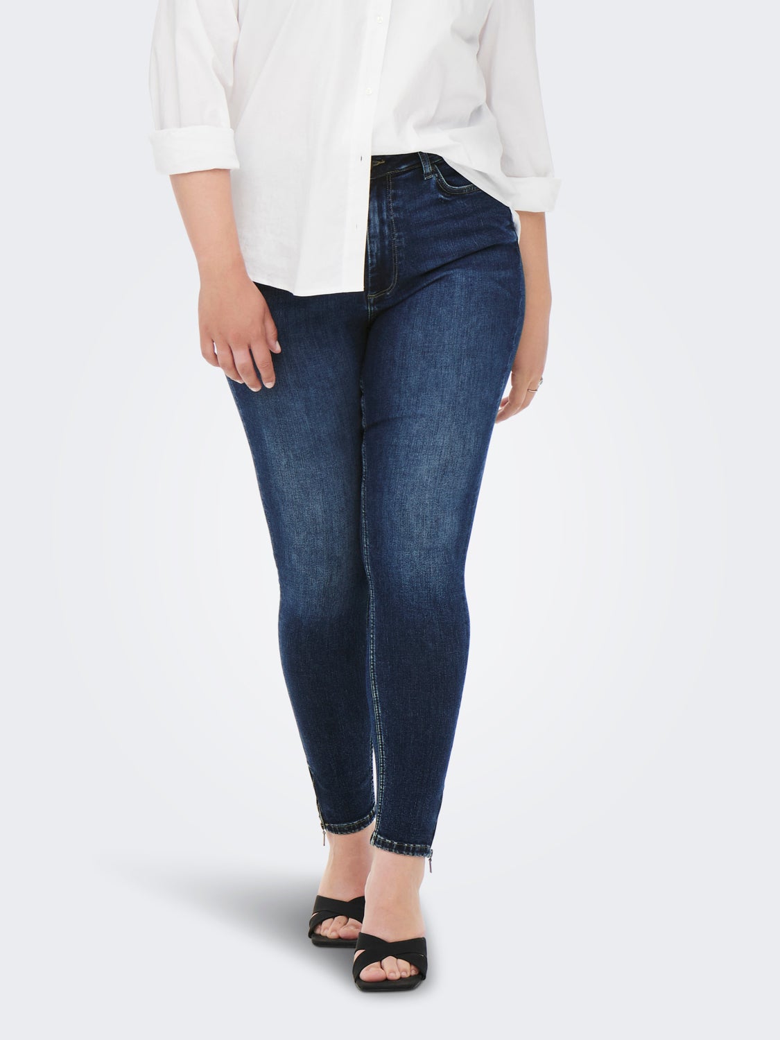 Curvy CARWilly hw ankle Skinny fit jeans
