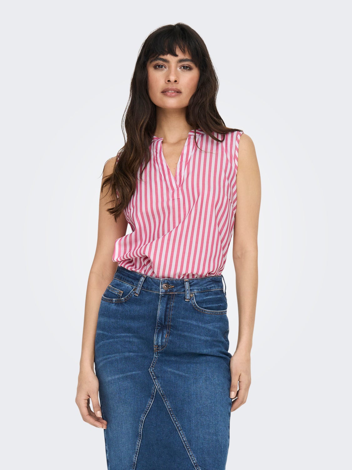 Regular Fit China Collar Top