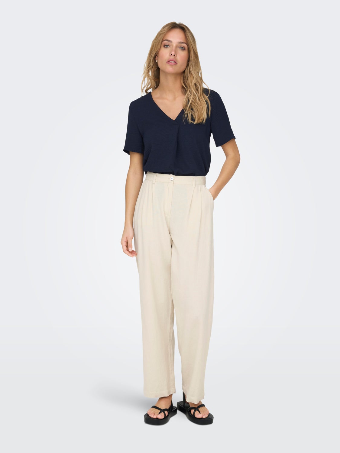 Loose Fit V-Neck Top