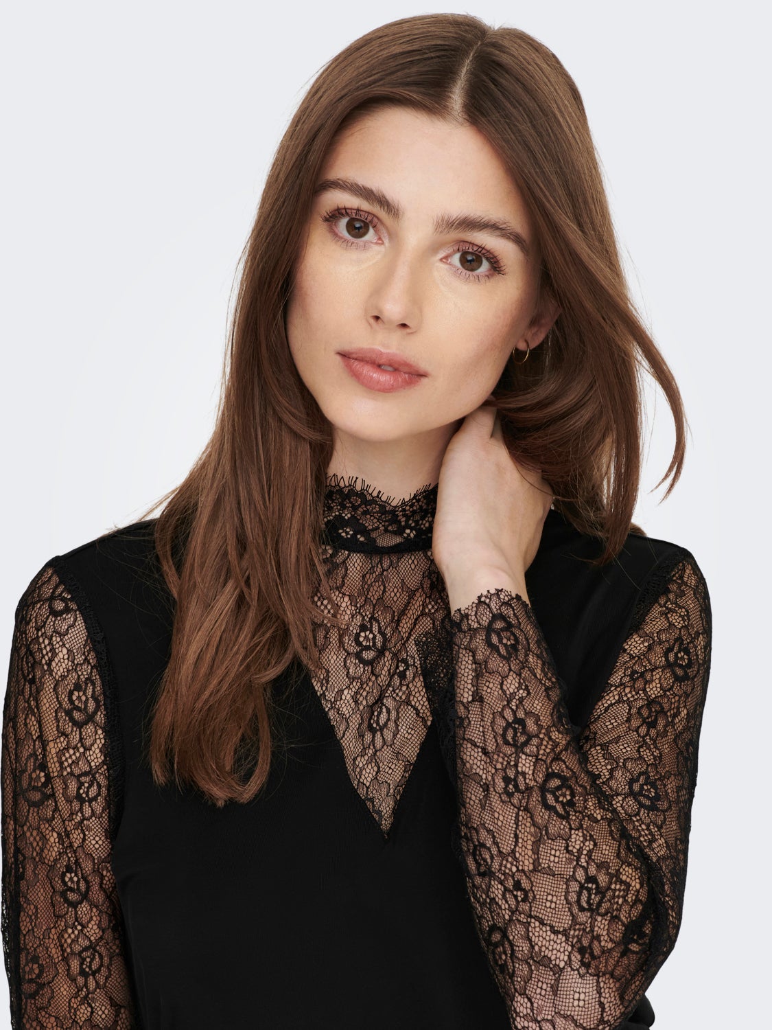 High Neck Lace Top