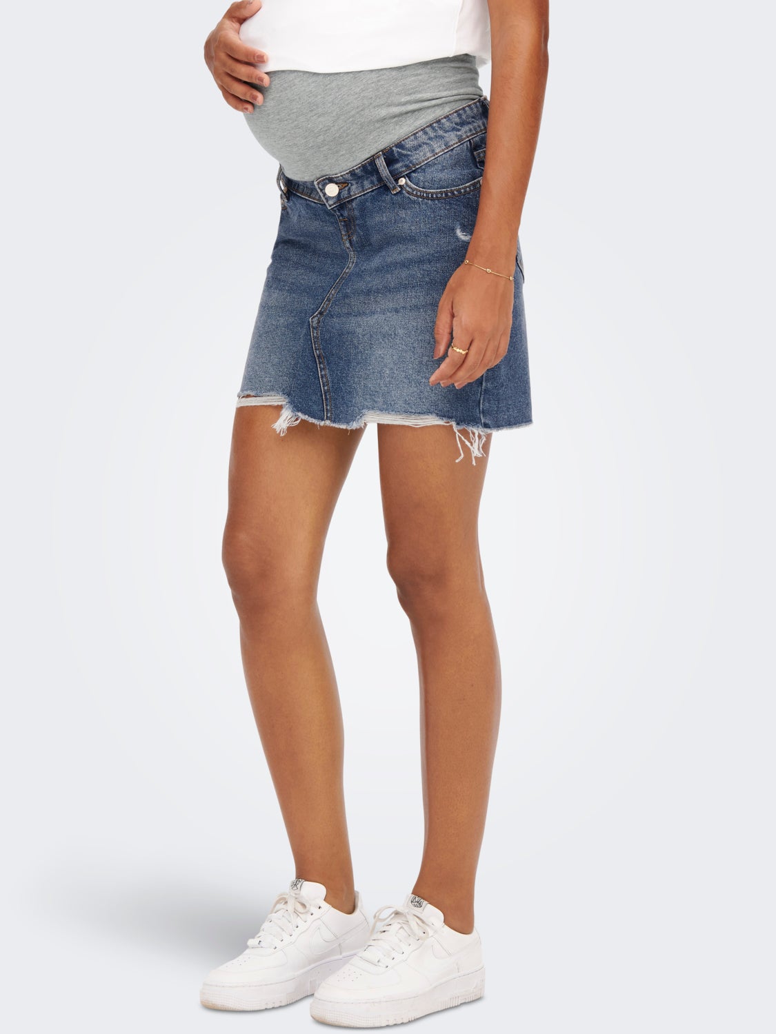 Mama detailed Denim skirt