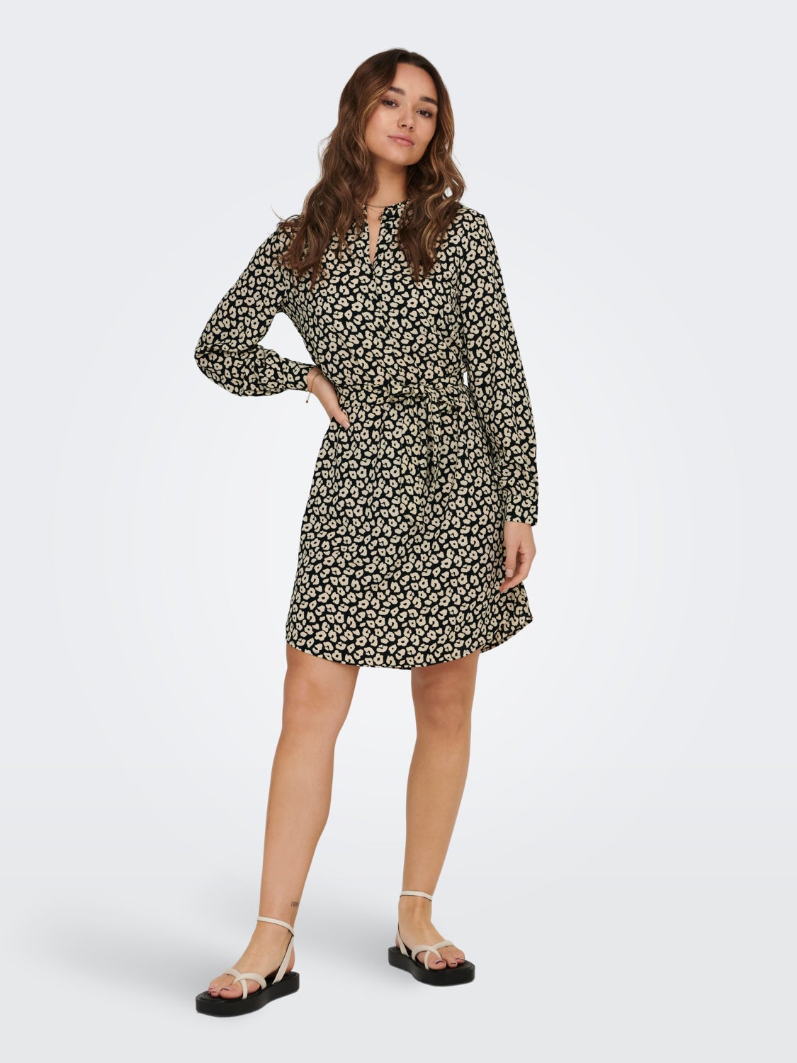 Regular Fit China Collar Short dress