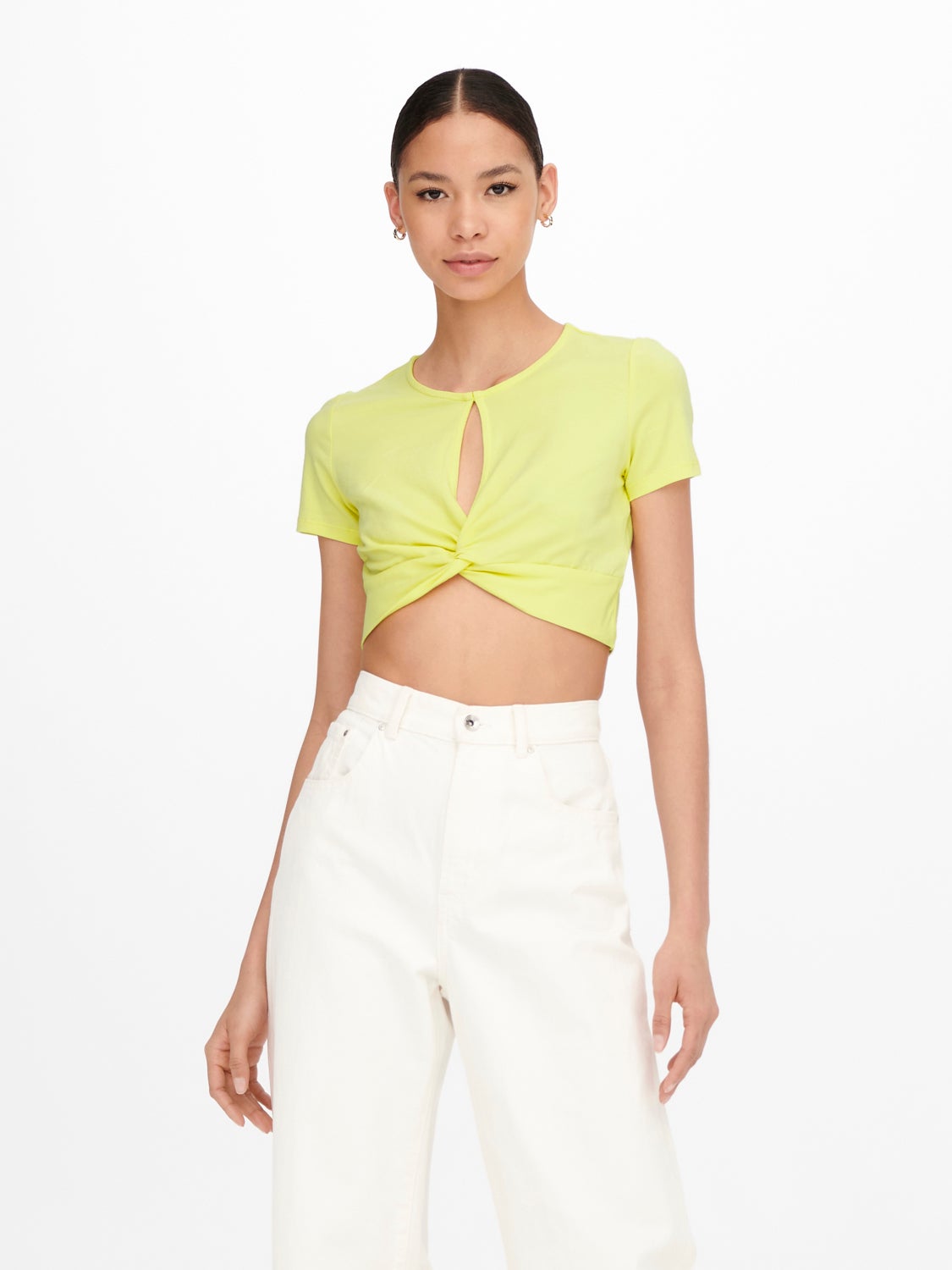 Cut out knot Short Sleeved Top