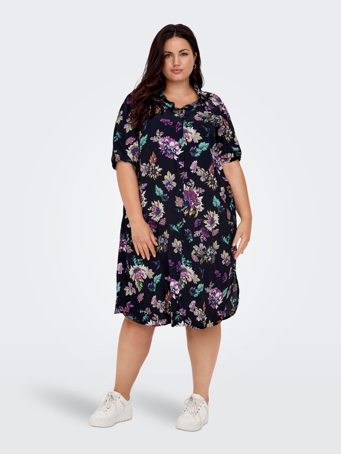 Curvy midi shirt dress