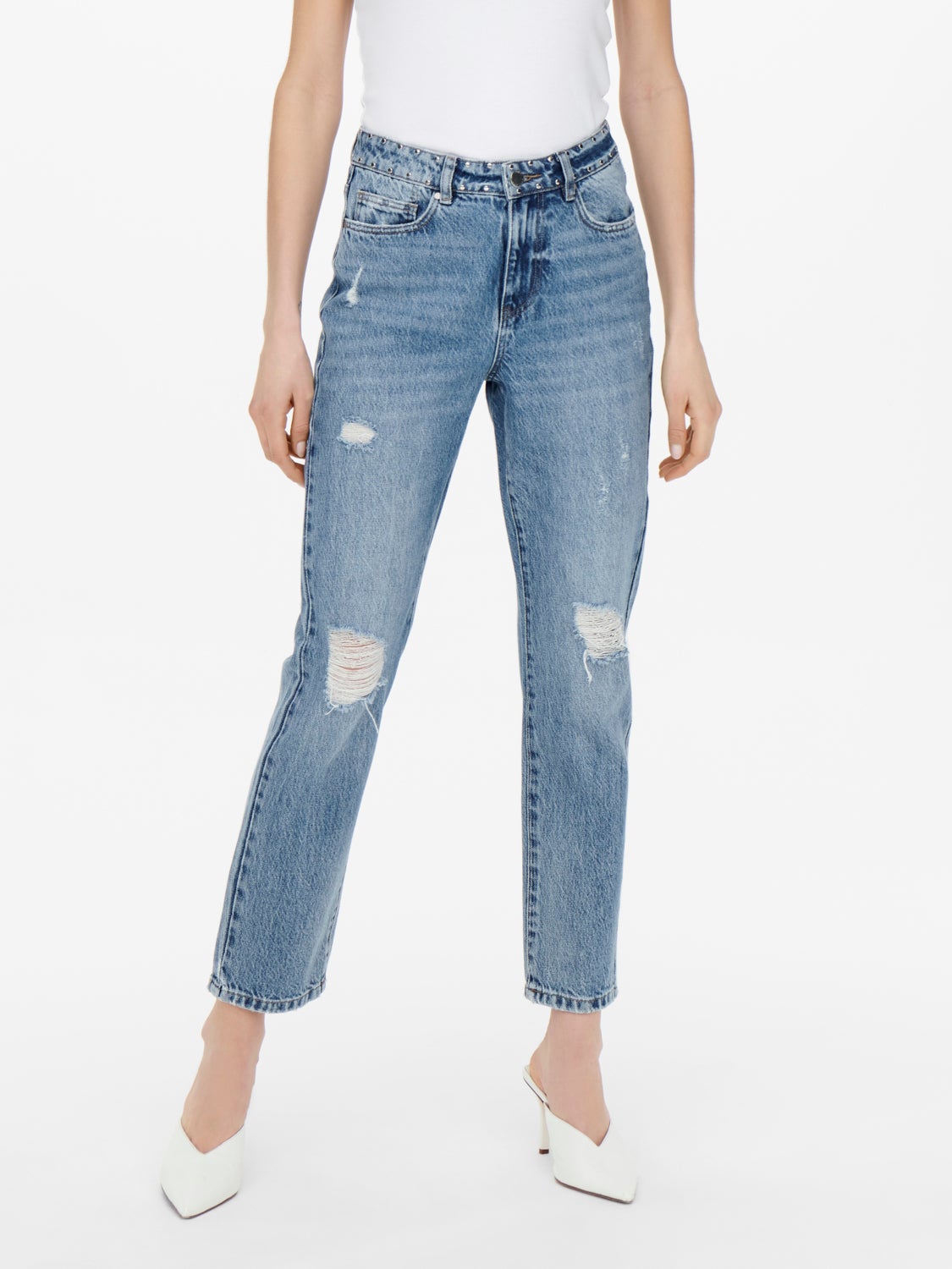 ONLFine life highwaist ankle Straight fit jeans