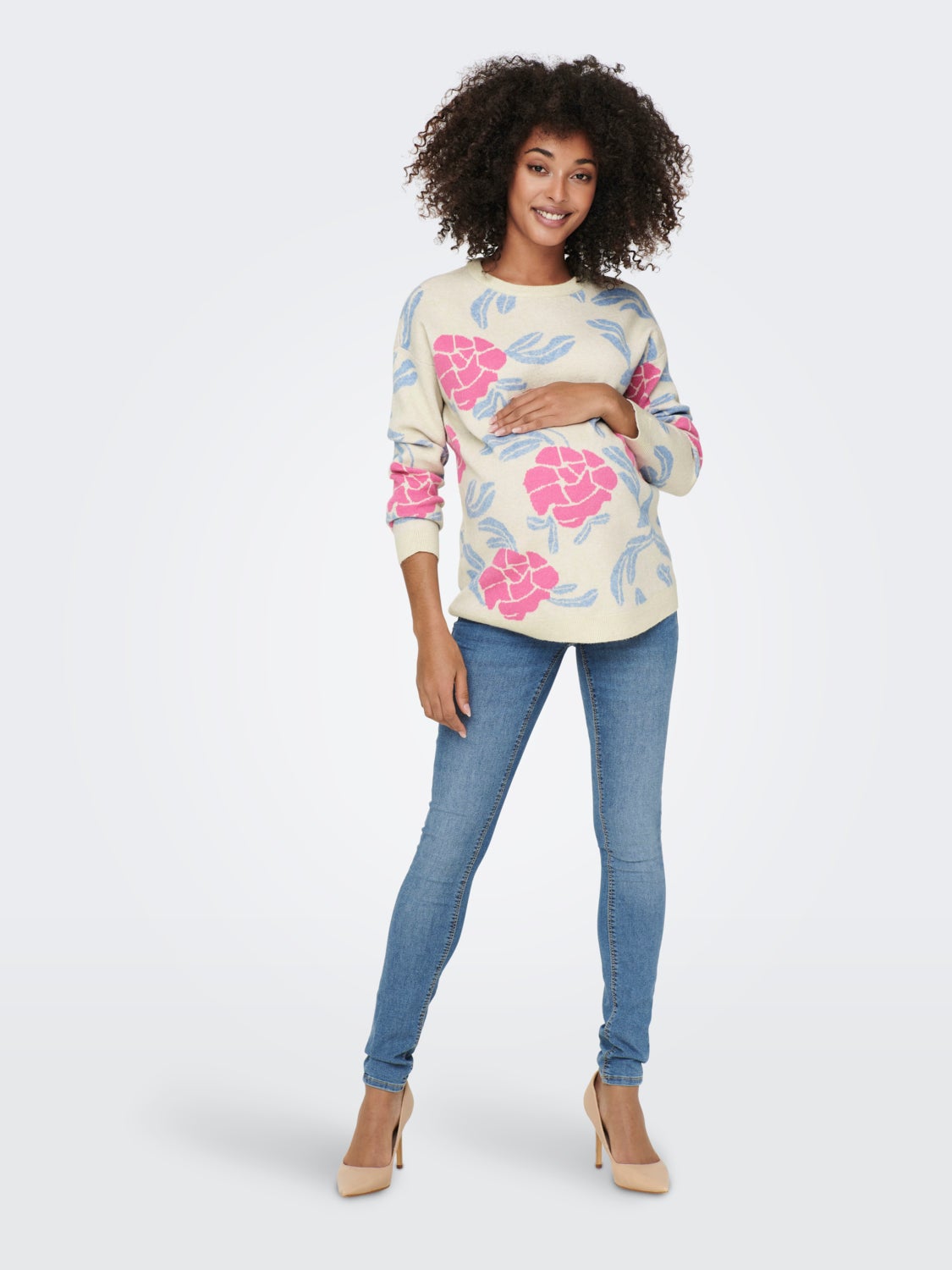 Mama patterned Knitted Pullover
