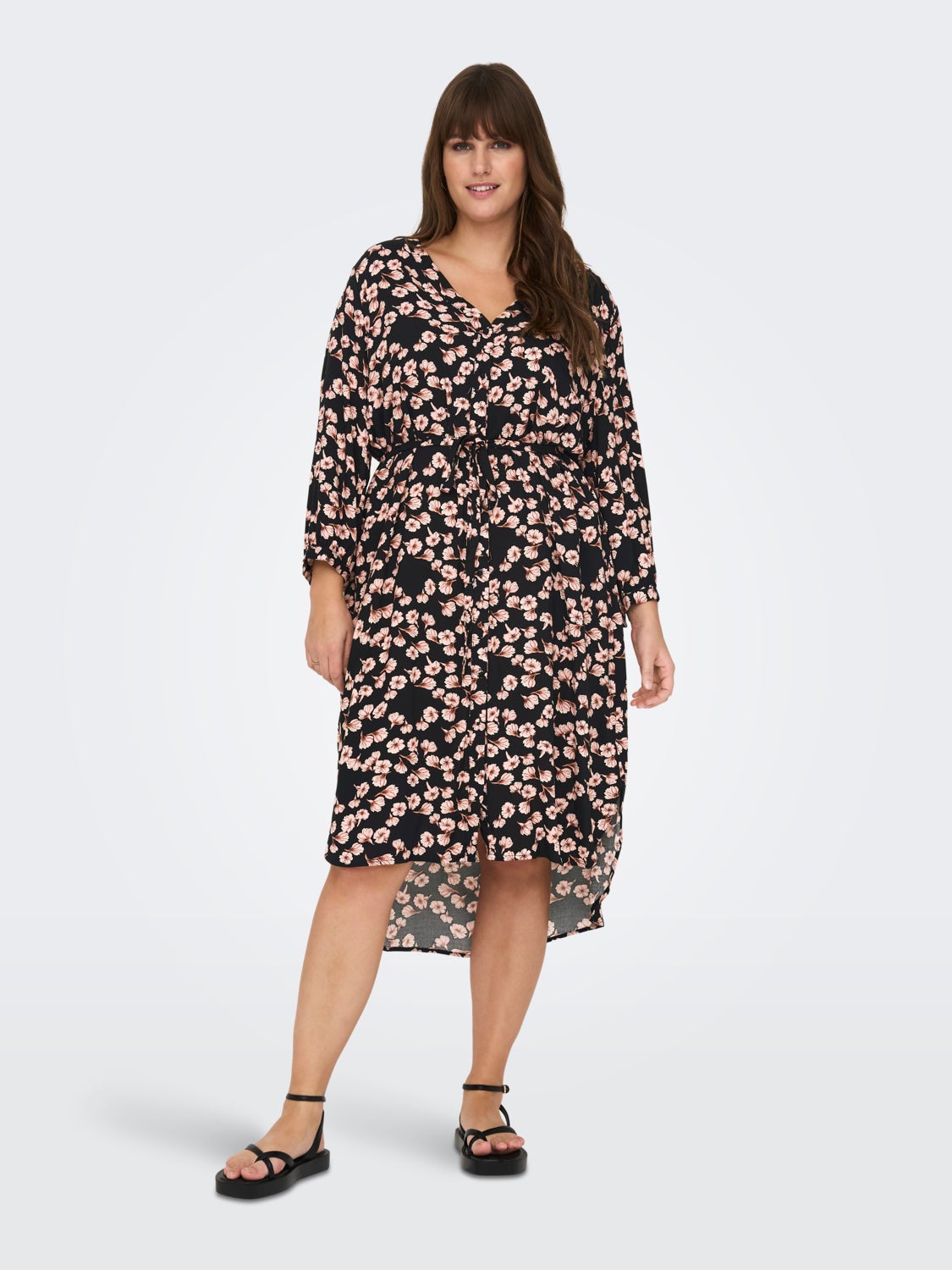 Curvy 3/4 sleeved Dress