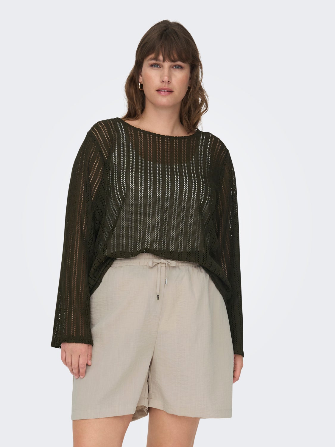 Curvy see through top