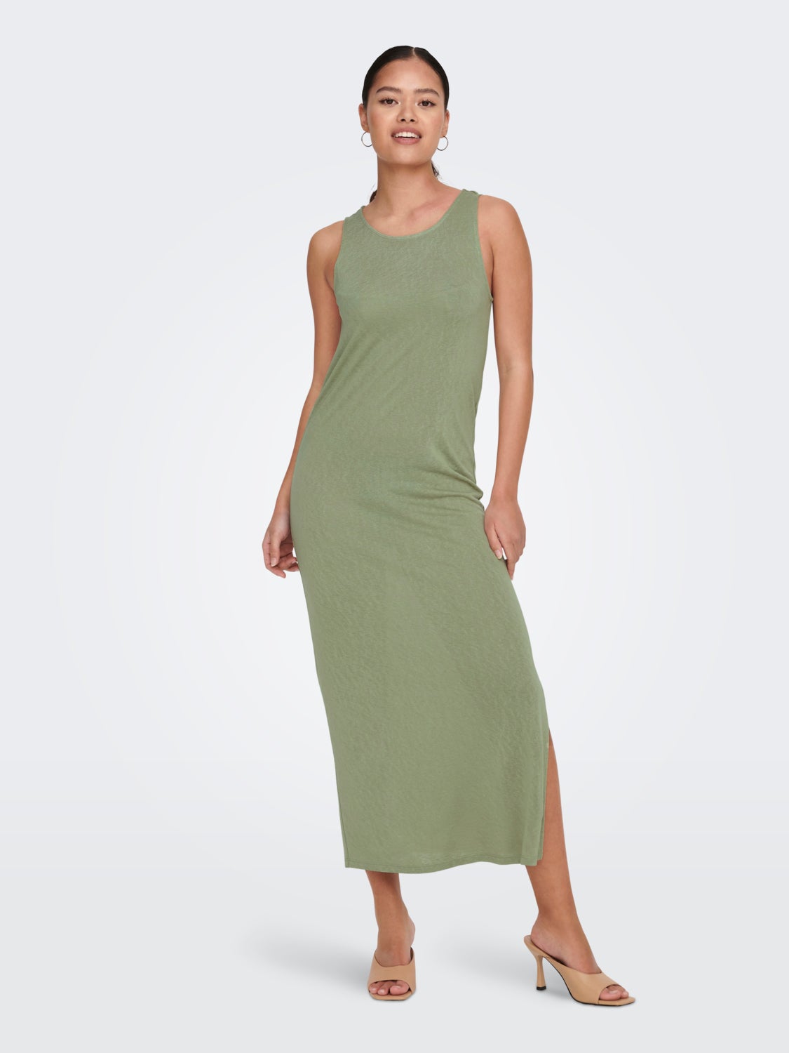 O-Neck Maxi Dress