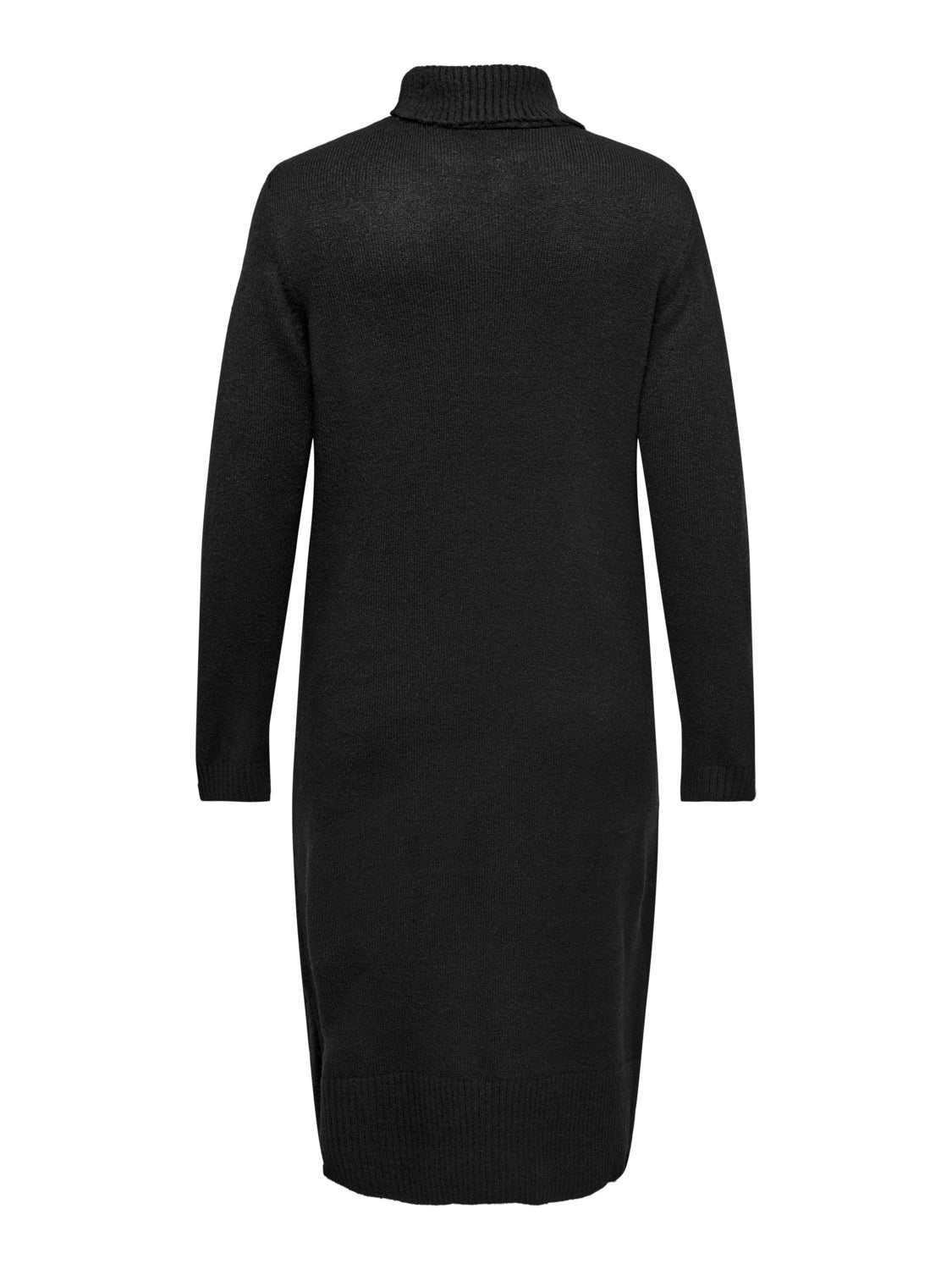 Curvy roll neck knit dress