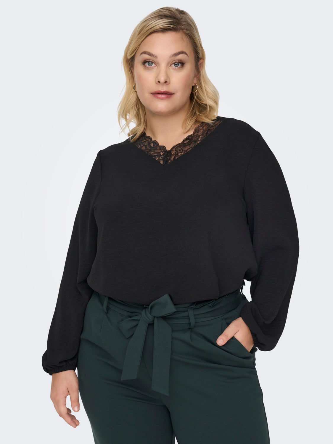 Curvy long sleeve top