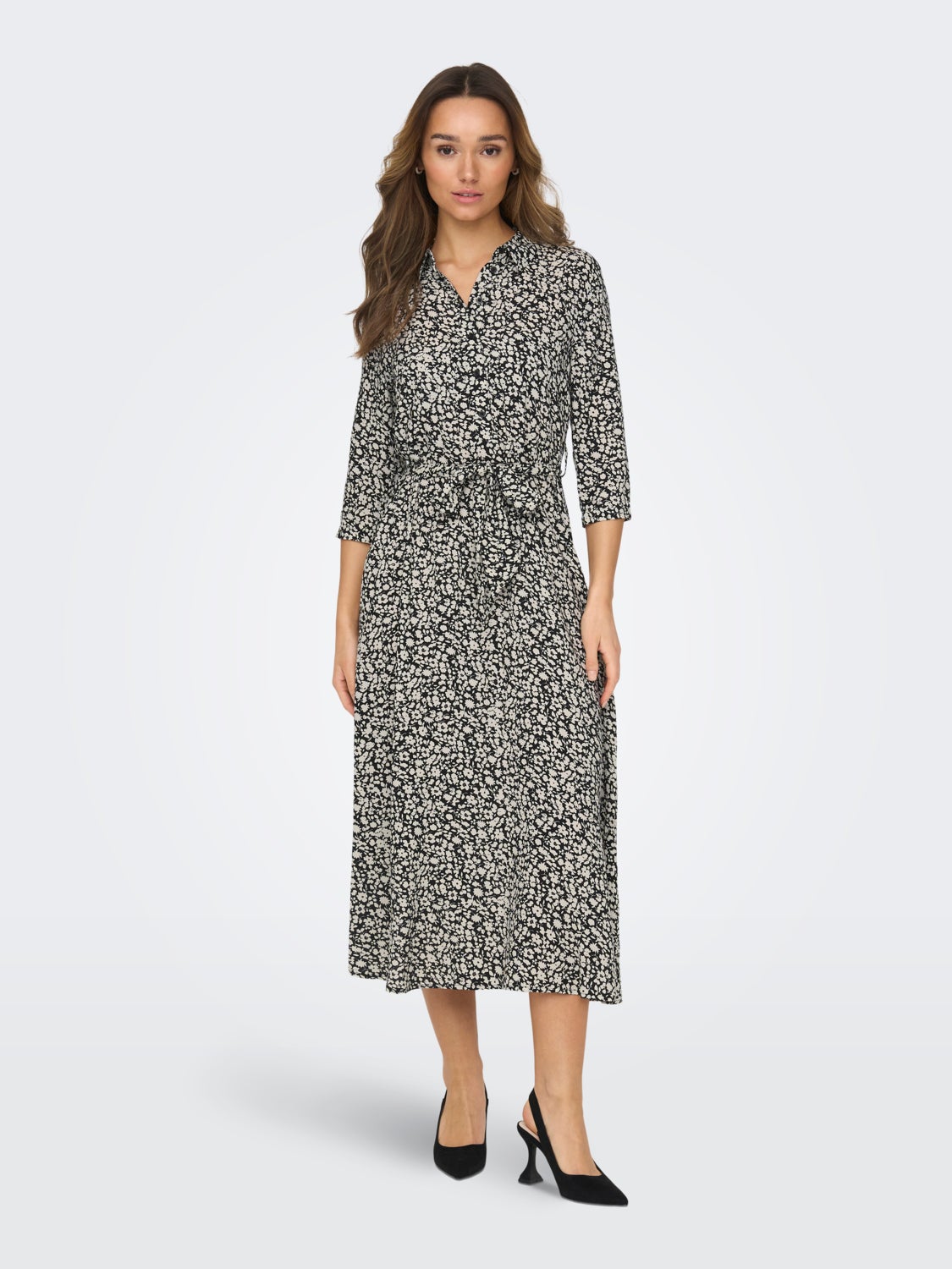 Printed Maxi Shirt dress