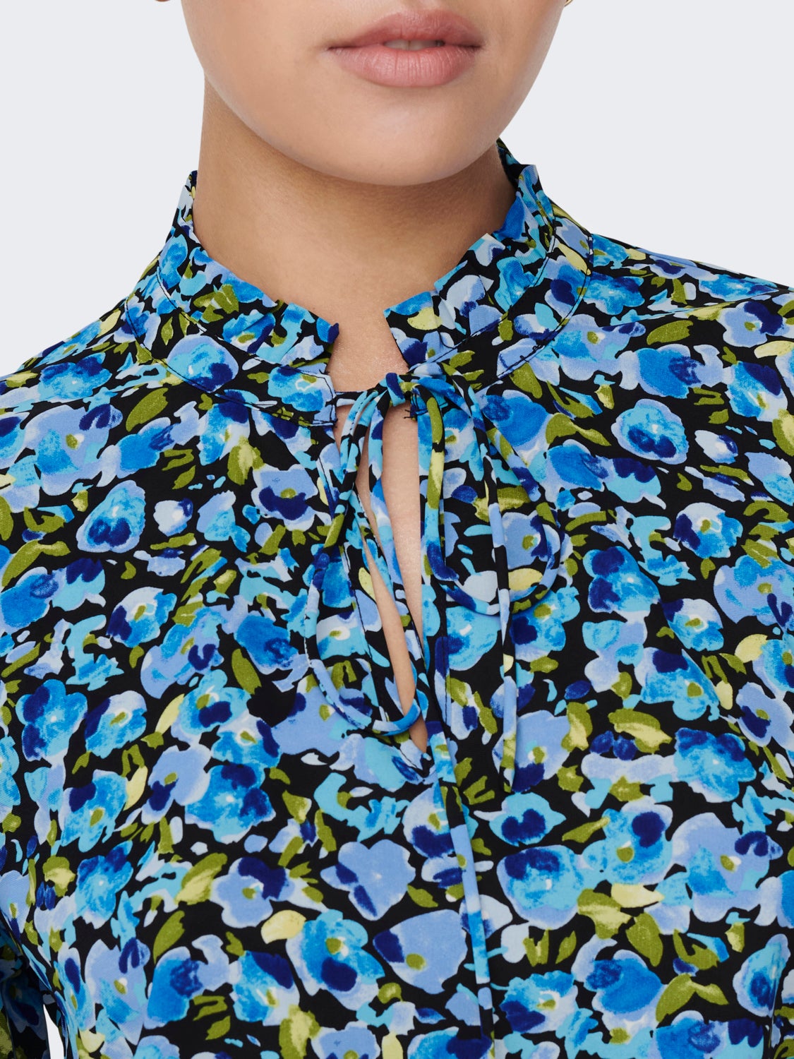 Regular Fit Tied Neck Top