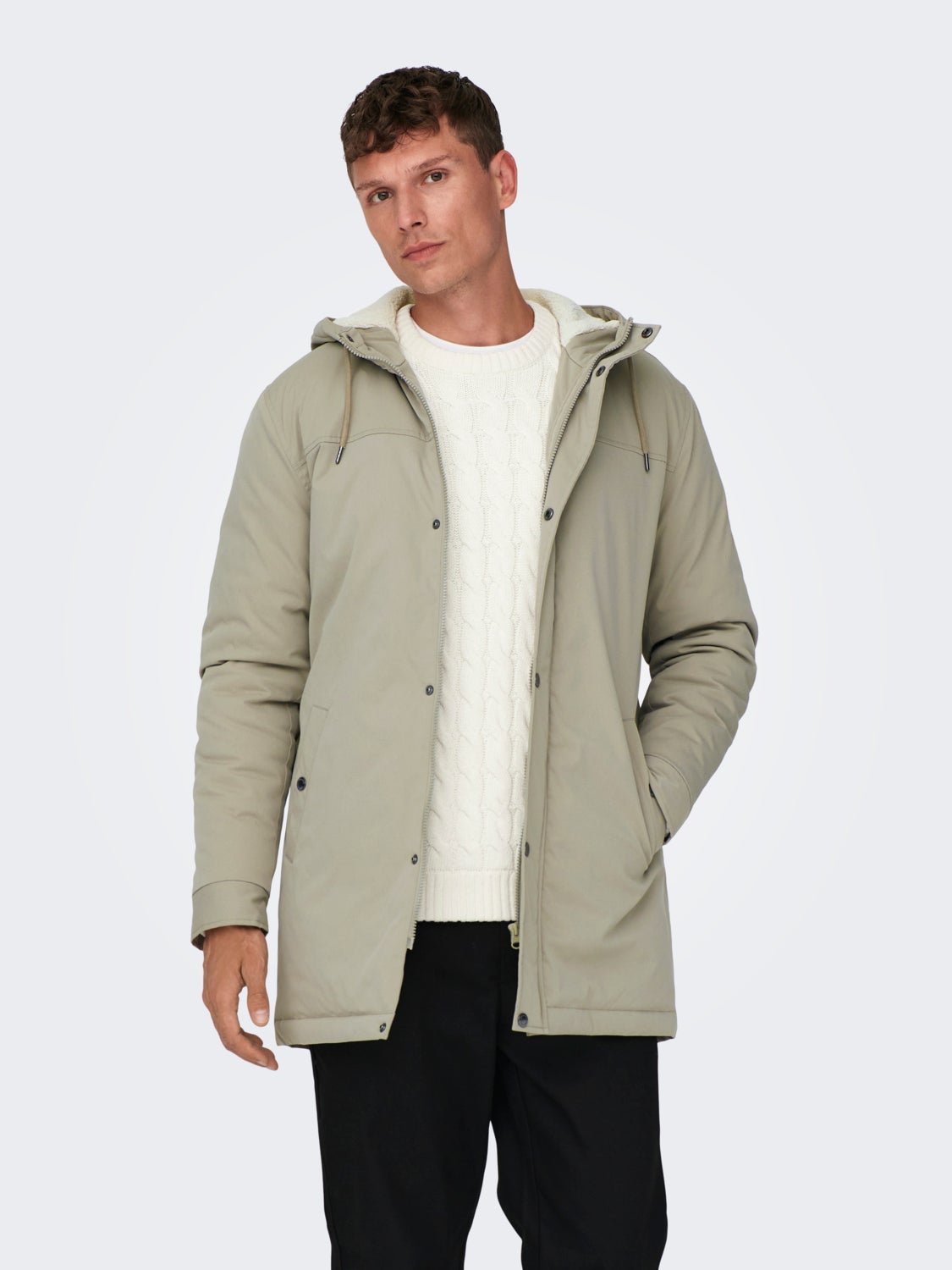 Hooded parka jacket