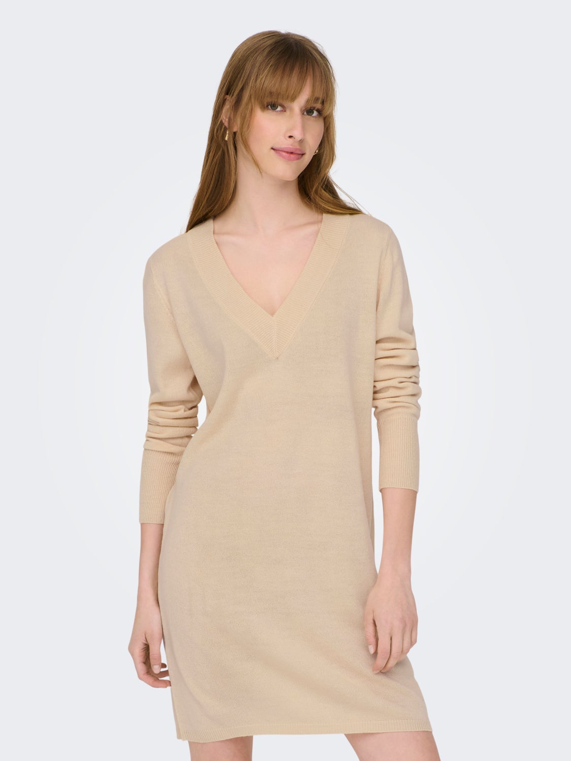 Regular Fit V-Neck High cuffs Short dress