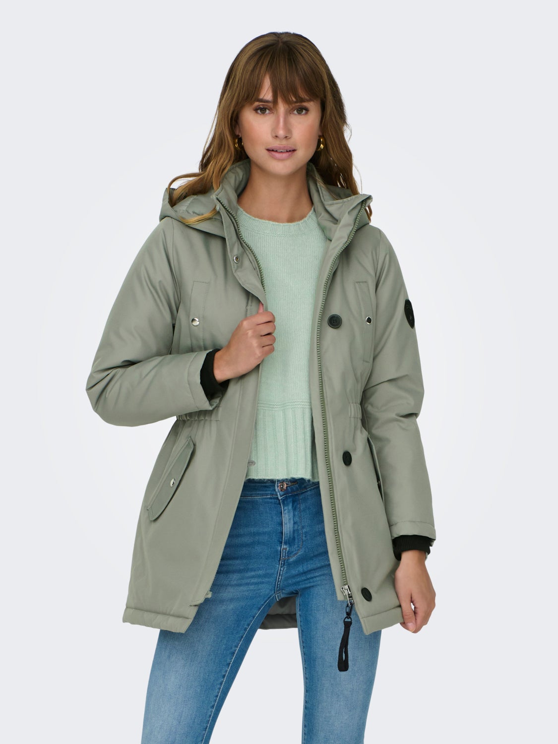 High neck parka