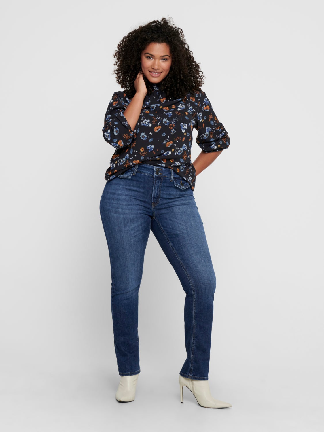 CurvyCARKAYA HW LIFE POCKET Slim fit jeans