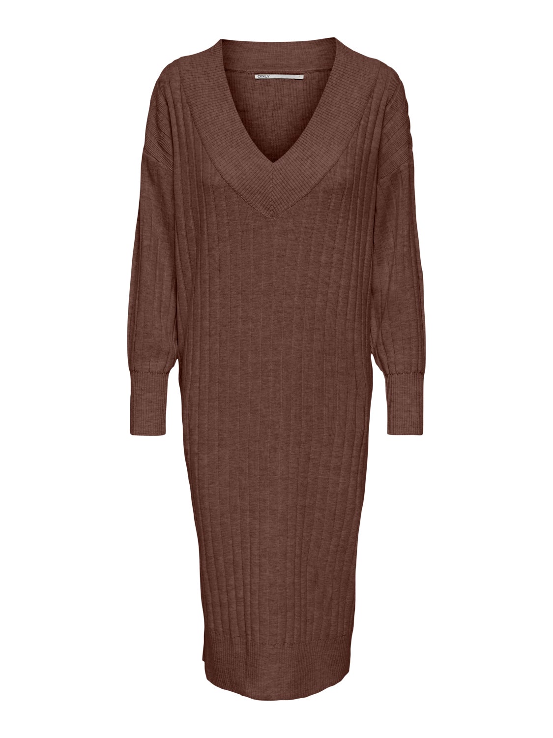 Midi V-Neck Knitted Dress